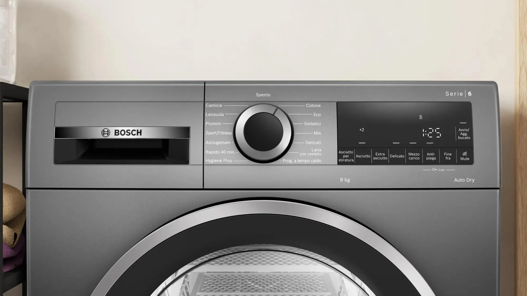 Bosch Serie 6 WQG243DRII Asciugatrice pompa calore 9kg Antracite - immagine 3