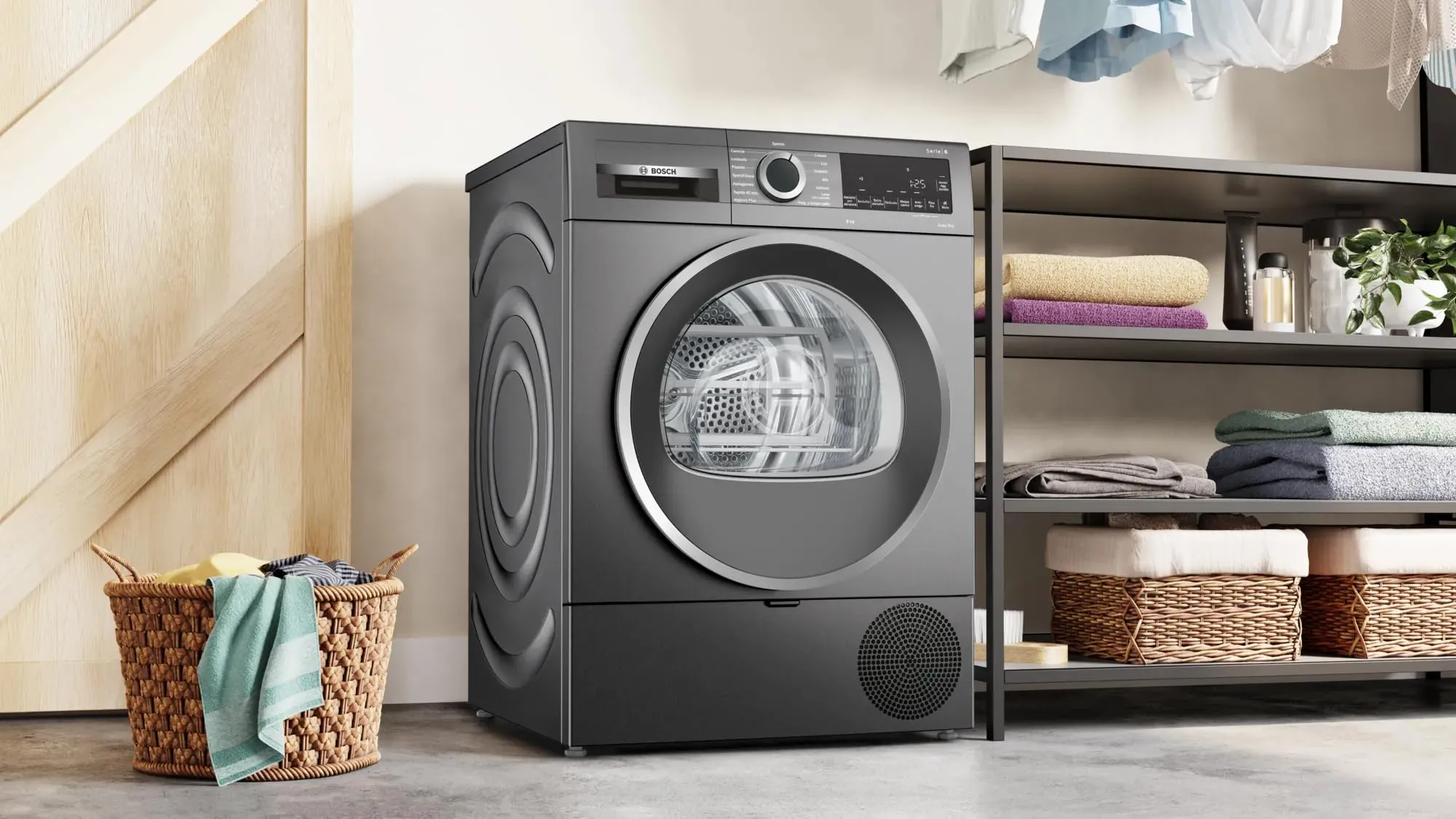 Bosch Serie 6 WQG243DRII Asciugatrice pompa calore 9kg Antracite - immagine 5
