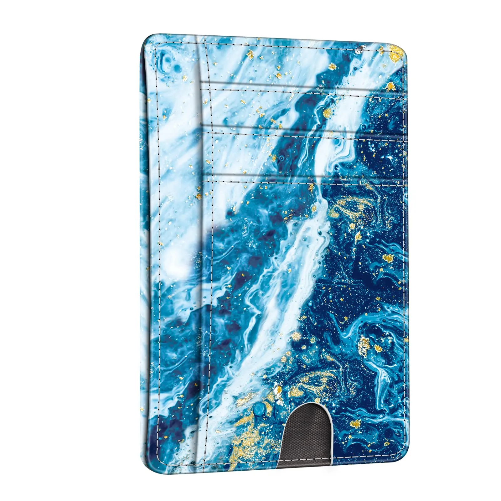 FINTIE Portafoglio Sottile con Tasca Frontale, Pelle Sintetica, RFID, Blu Oceano - immagine 1