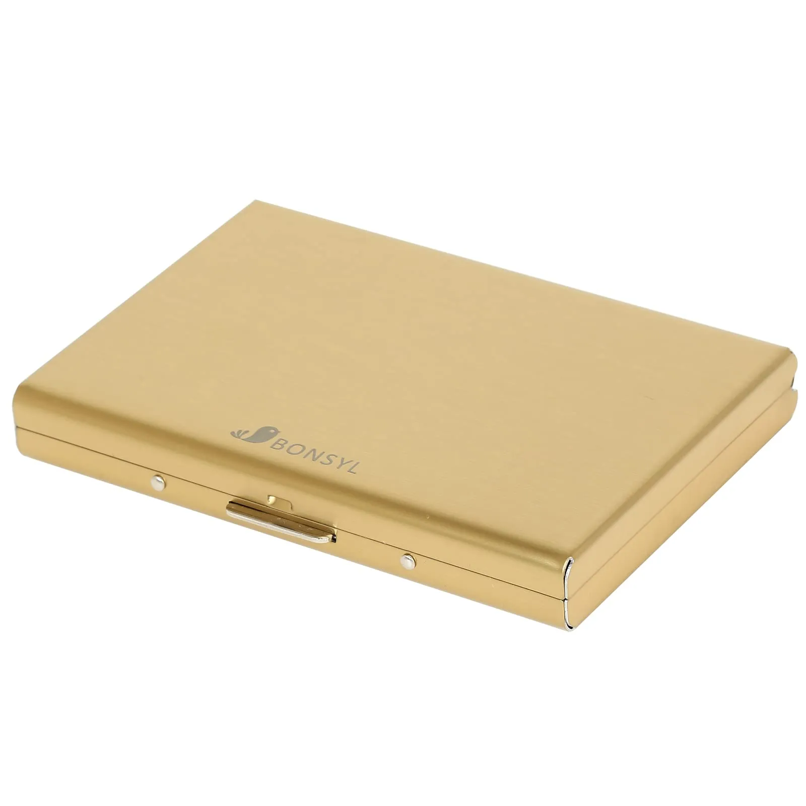 BONSYL Porta Carte di Credito in Metallo con Protezione RFID, 6 Scomparti (Oro) - immagine 8