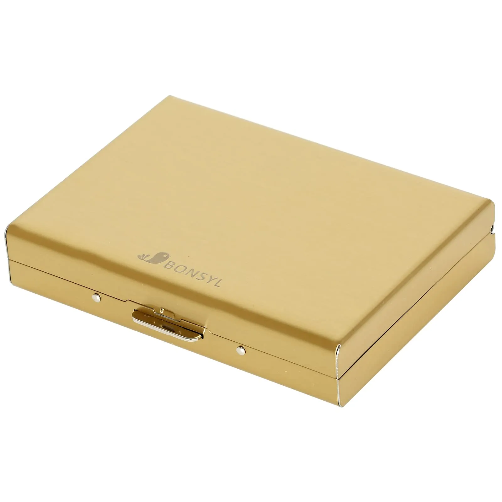 BONSYL Porta Carte di Credito in Metallo con Blocco RFID, 10 Scomparti in PVC (Oro) - immagine 5