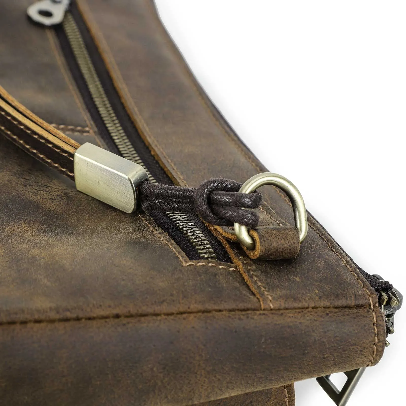 CONTACTS Pochette da Viaggio da Uomo in Vera Pelle con Cinturino da Polso e Portafoglio Passaporto - immagine 5