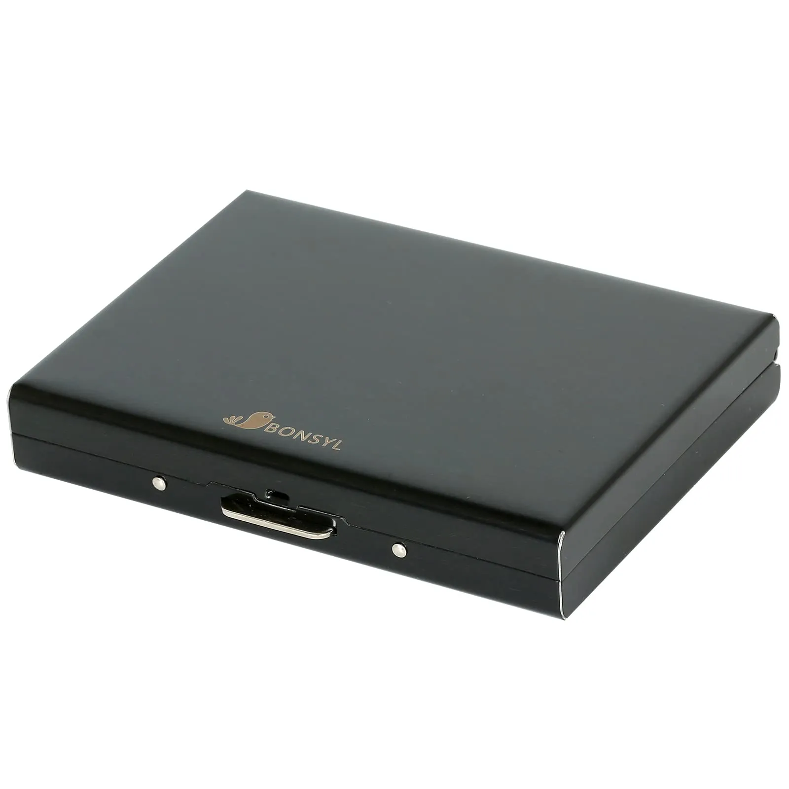 BONSYL Porta Carte di Credito in Acciaio Inossidabile con Blocco RFID, 8 Scomparti, Nero - immagine 8