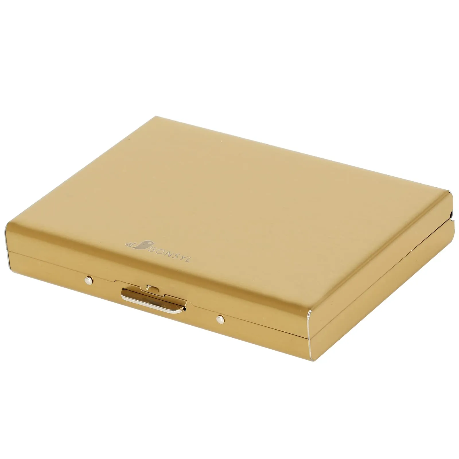 BONSYL Porta Carte di Credito in Acciaio Inossidabile con Blocco RFID, 8 Slot, Oro - immagine 8