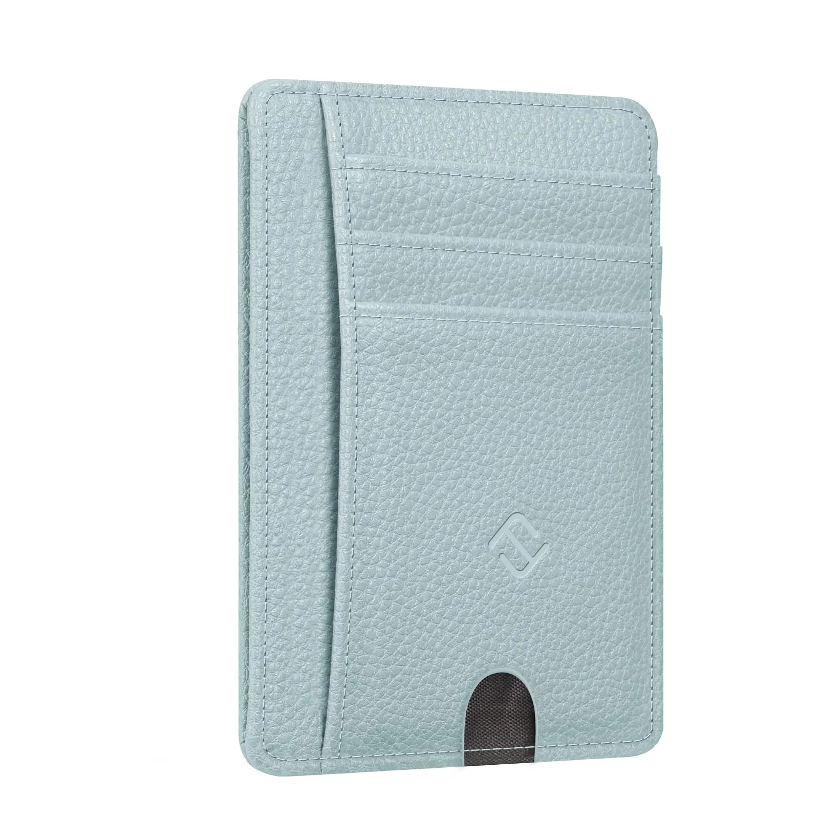 FINTIE Portafoglio Sottile con Tasca Frontale, Ice Blu - immagine 1
