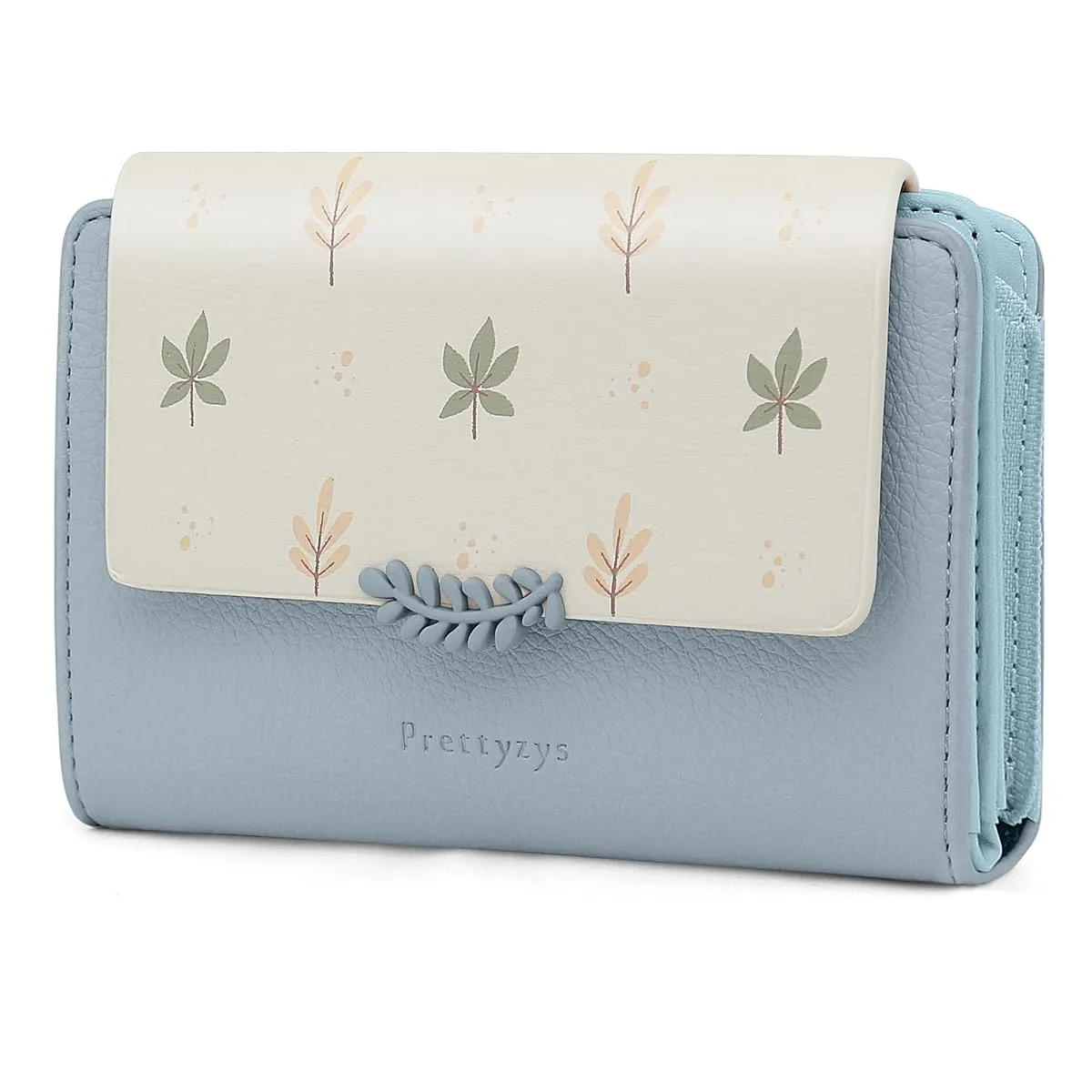 REETEE Portafoglio Donna in Pelle PU Slim con Cerniera e 10 Porta Carte, Z-blu - immagine 1