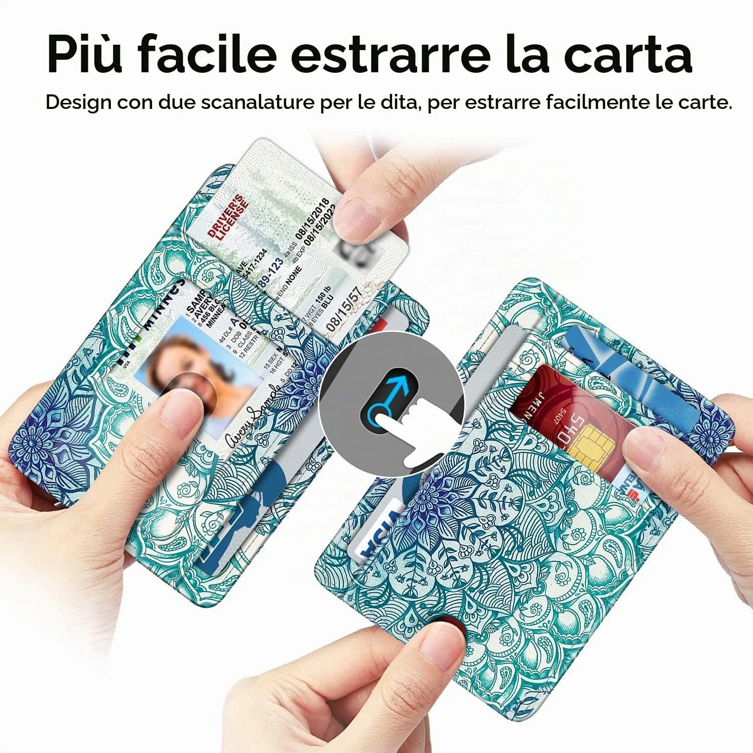 FINTIE Portafoglio Sottile con Tasca Frontale - immagine 4