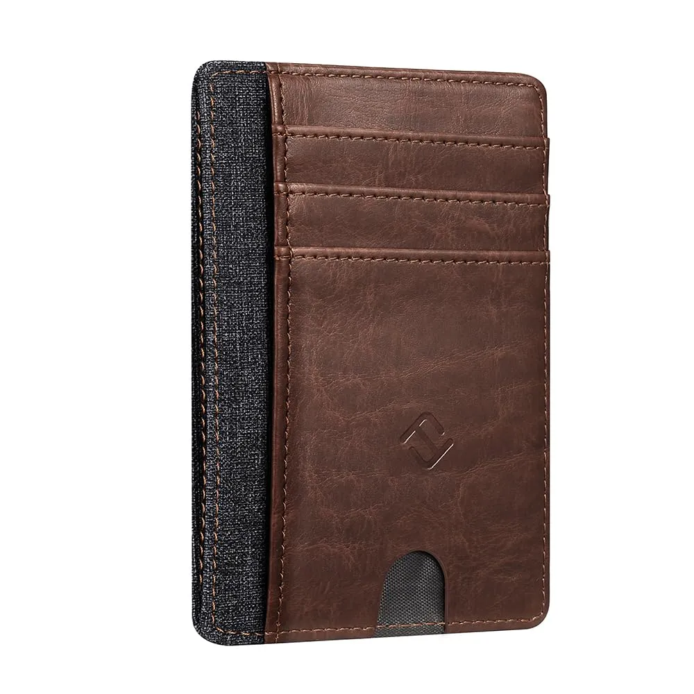 FINTIE Portafoglio Sottile con Tasca Frontale e Blocco RFID in Similpelle - immagine 1