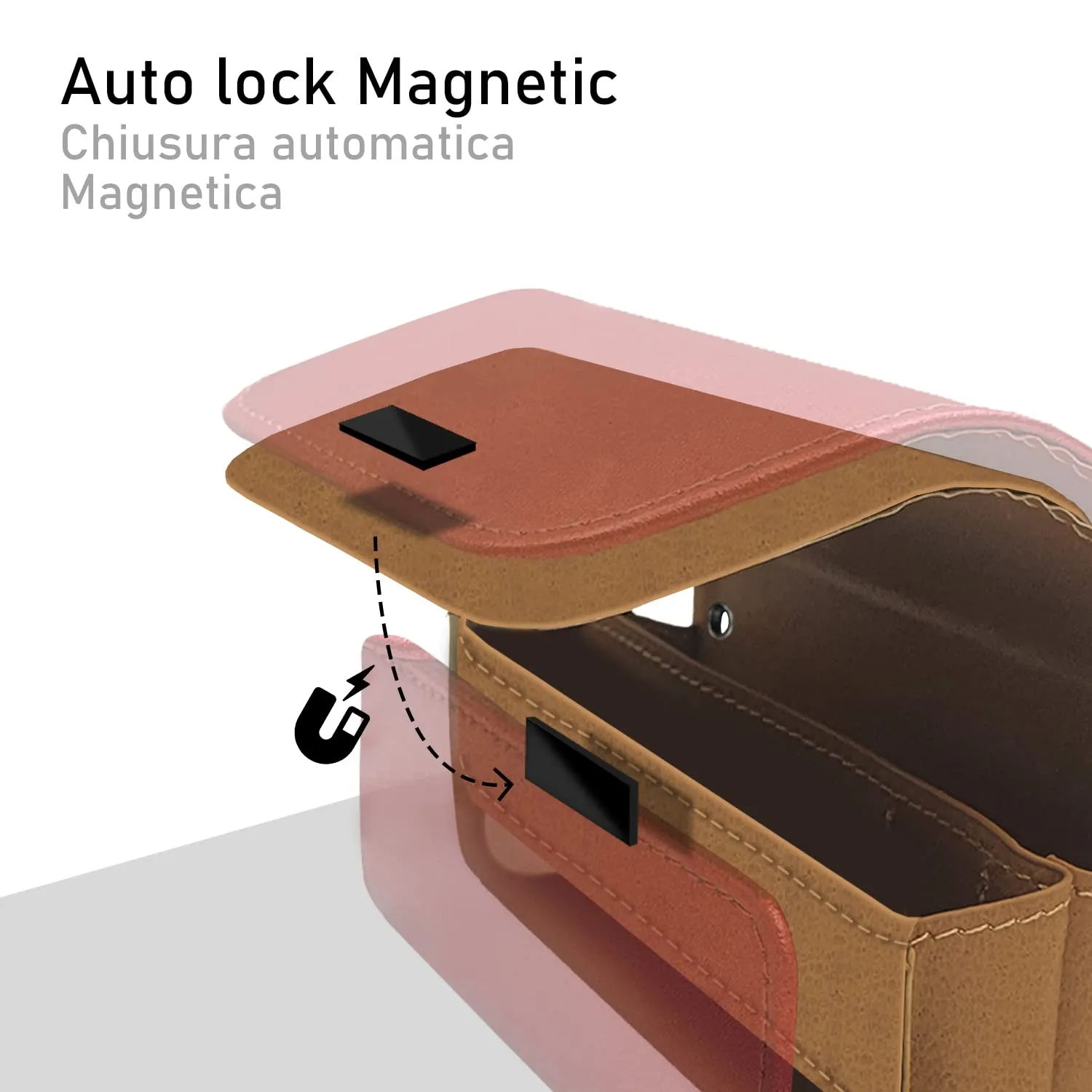 Cable Technologies Custodia in Eco-Pelle per IQOS ILUMA, Astuccio Organizer e Cover per Sigaretta Elettronica (Red) - immagine 2