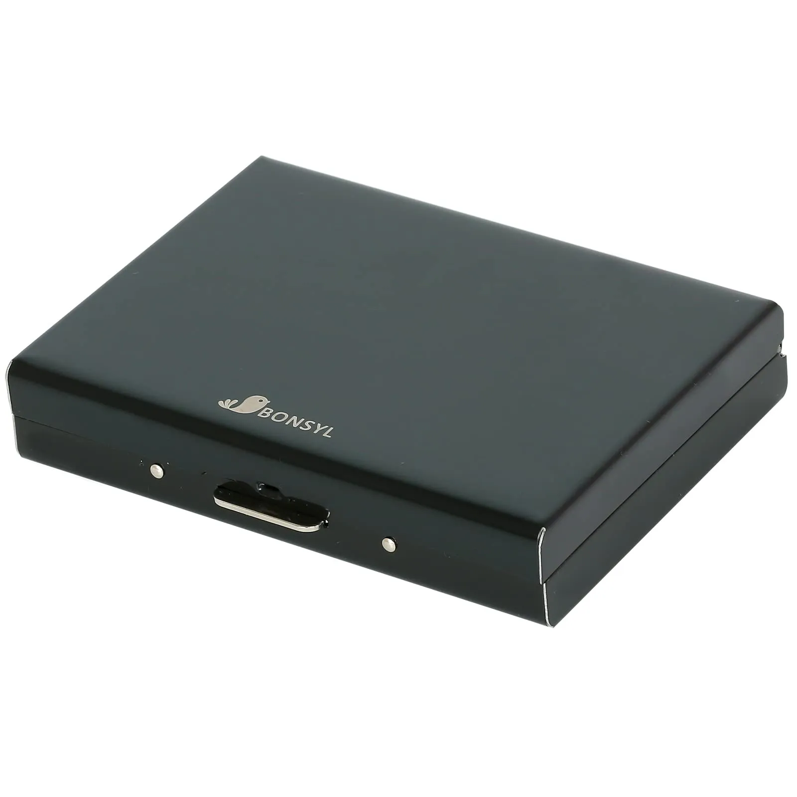 BONSYL Porta Carte di Credito in Acciaio Inossidabile con Blocco RFID, Sottile per 10 Carte, Nero - immagine 8