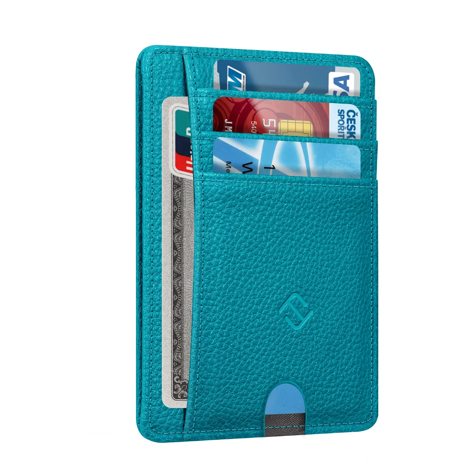 FINTIE Portafoglio Sottile con Tasca Frontale, Pelle Sintetica, Legacy Teal - immagine 2
