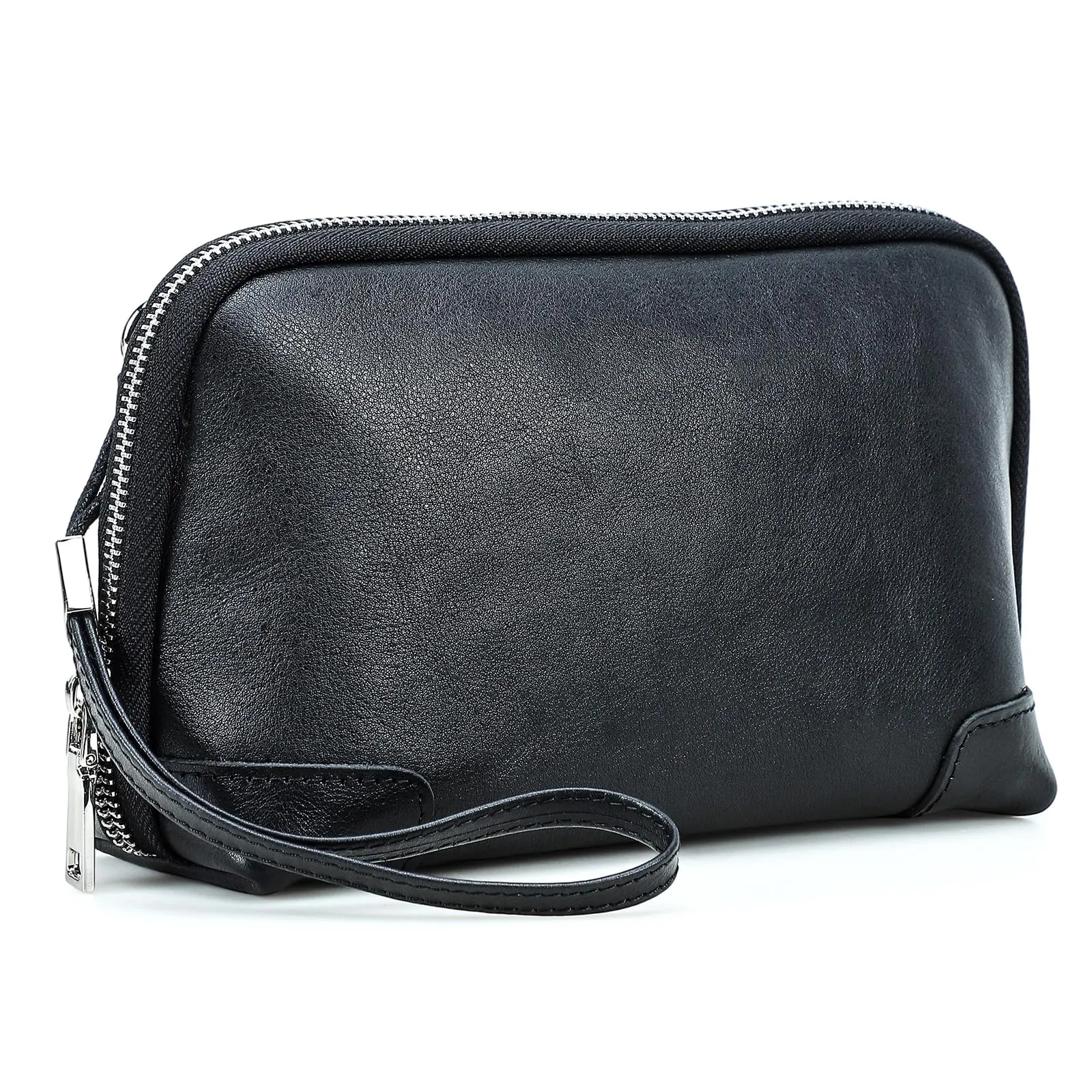 CONTACTS Portafoglio in Pelle da Uomo con Cerniera, Porta Carte, Porta Passaporto e Custodia per Cellulare, 14 x 7 x 22 cm - immagine 1