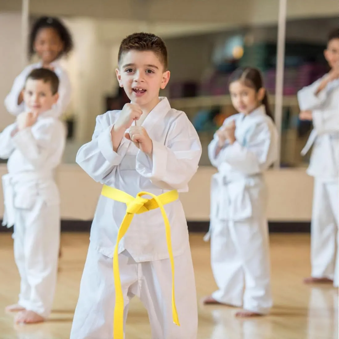 COYUN Cintura Professionale Taekwondo, Judo, Karate, Giallo, 220cm - immagine 5
