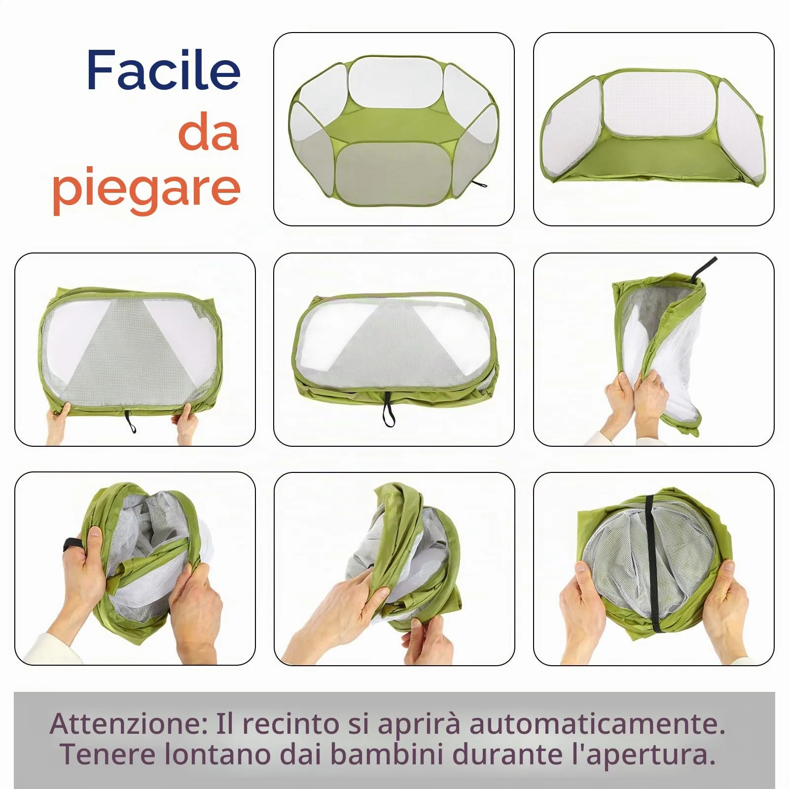 Pawaboo Recinto per Piccoli Animali, Verde - immagine 2