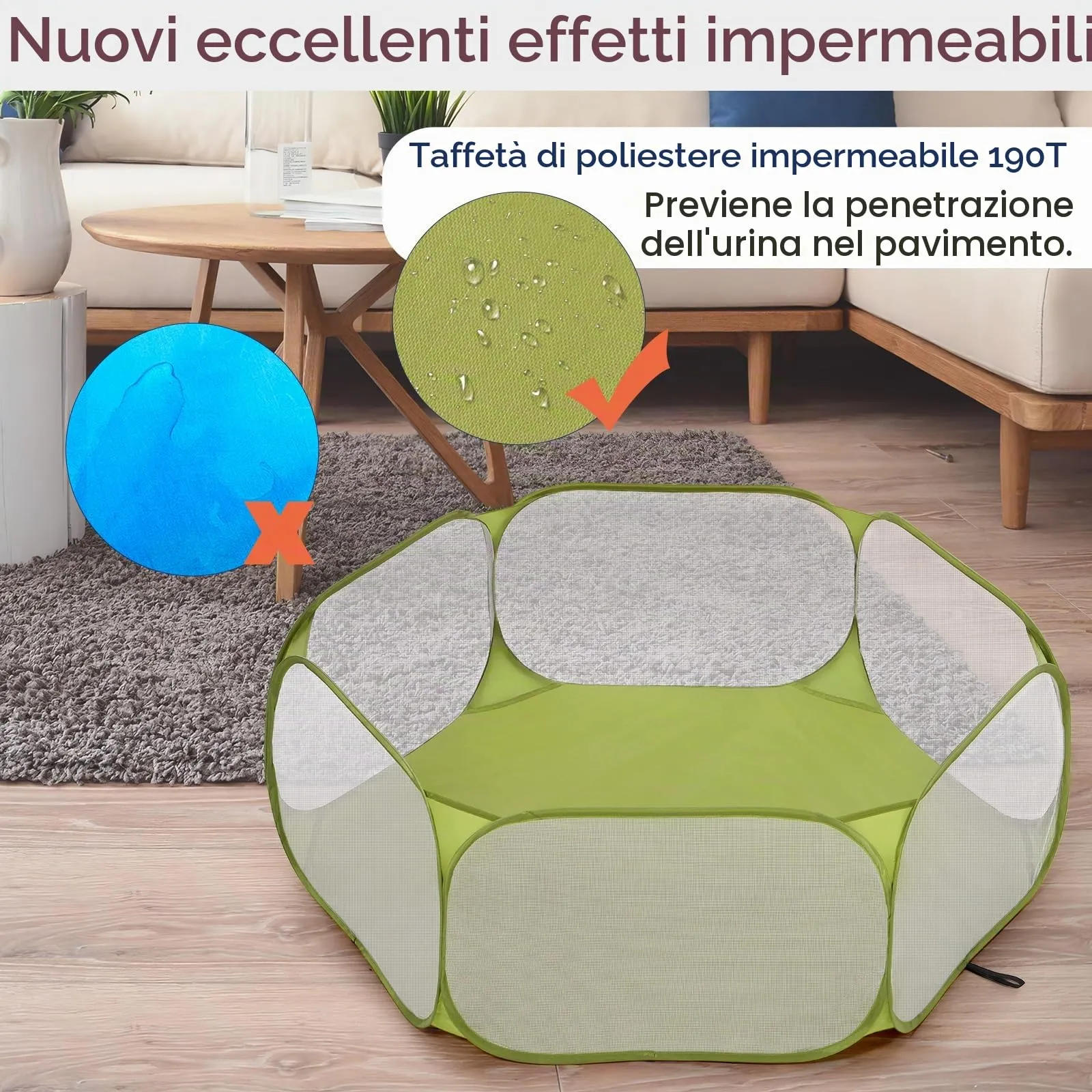 Pawaboo Recinto per Piccoli Animali, Verde - immagine 4
