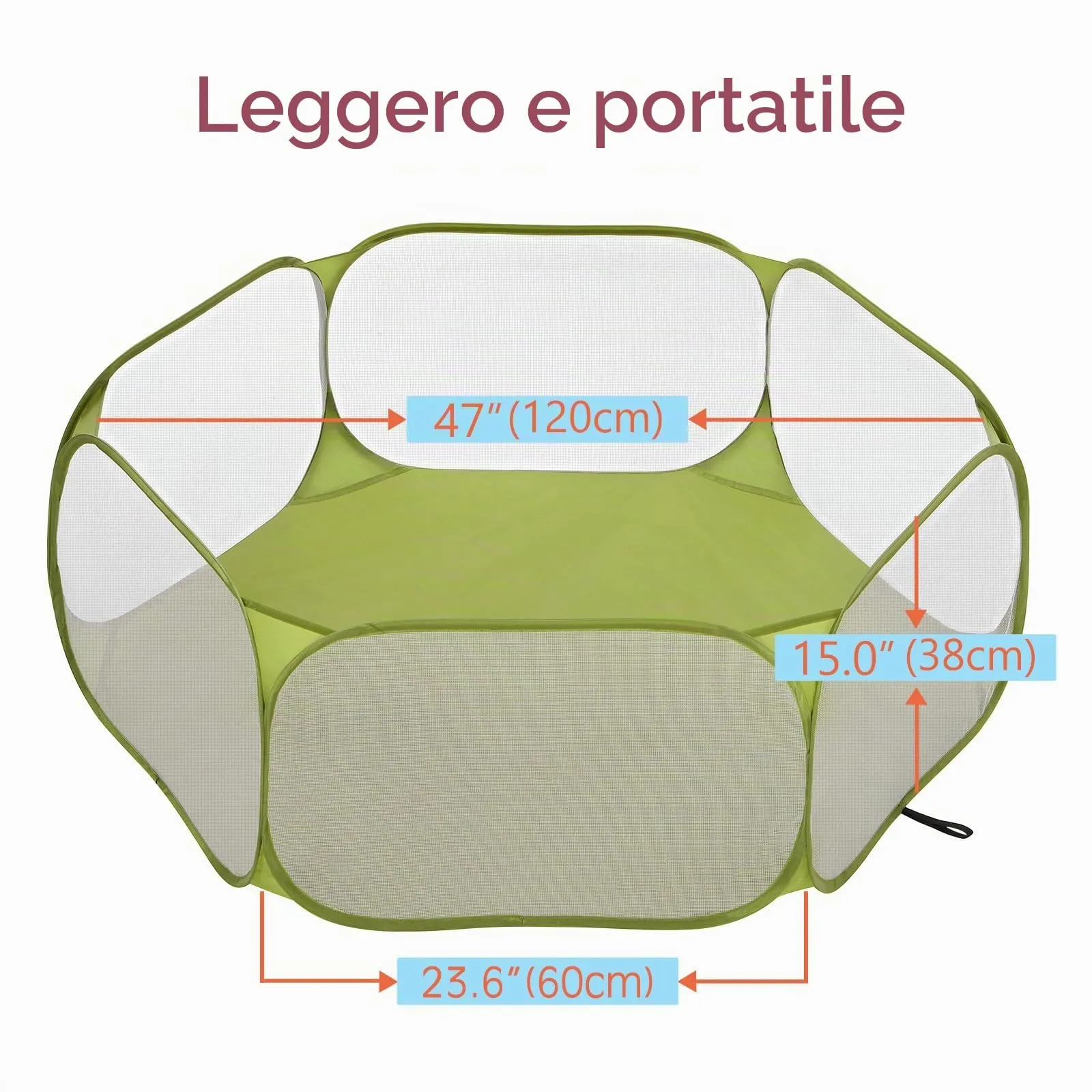 Pawaboo Recinto per Piccoli Animali, Verde - immagine 6