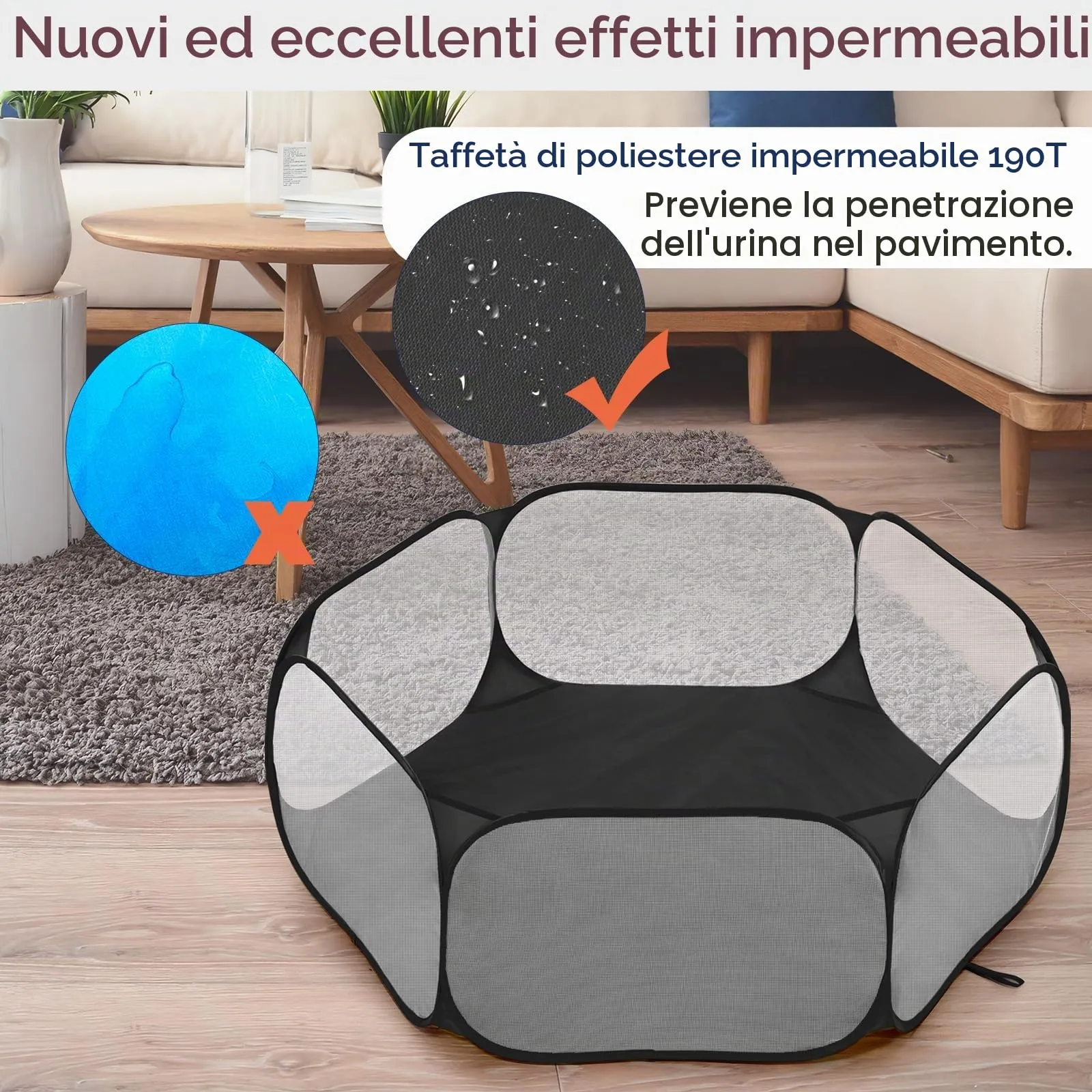 Pawaboo Recinto per piccoli animali, Nero - immagine 4