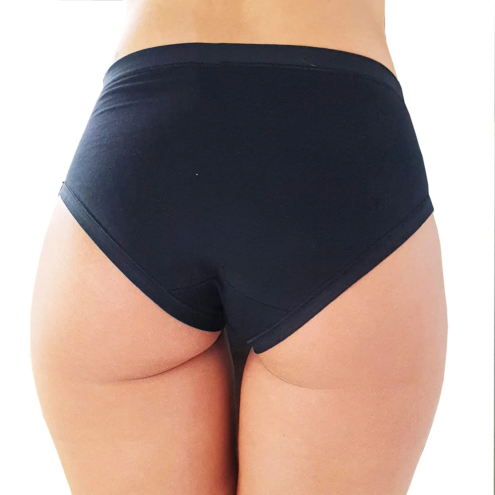 Cotonella L'Altra 3363 Slip Donna Midi in Cotone Bielastico, 8 Pezzi, Nero, XS - immagine 3