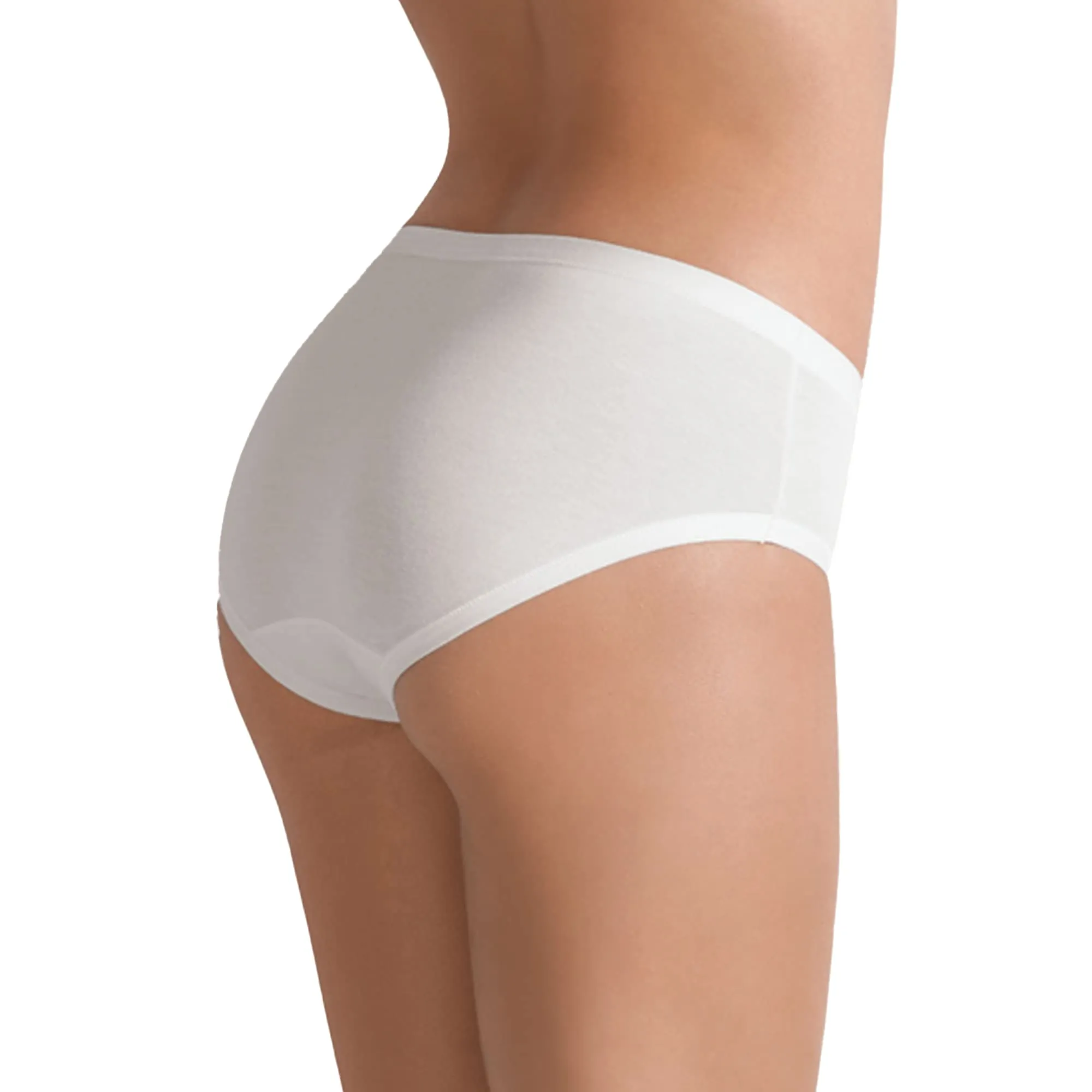 Cotonella L'Altra 3363 Slip Donna Midi in Cotone Bielastico, Bianco, 8 Pezzi, XS - immagine 2
