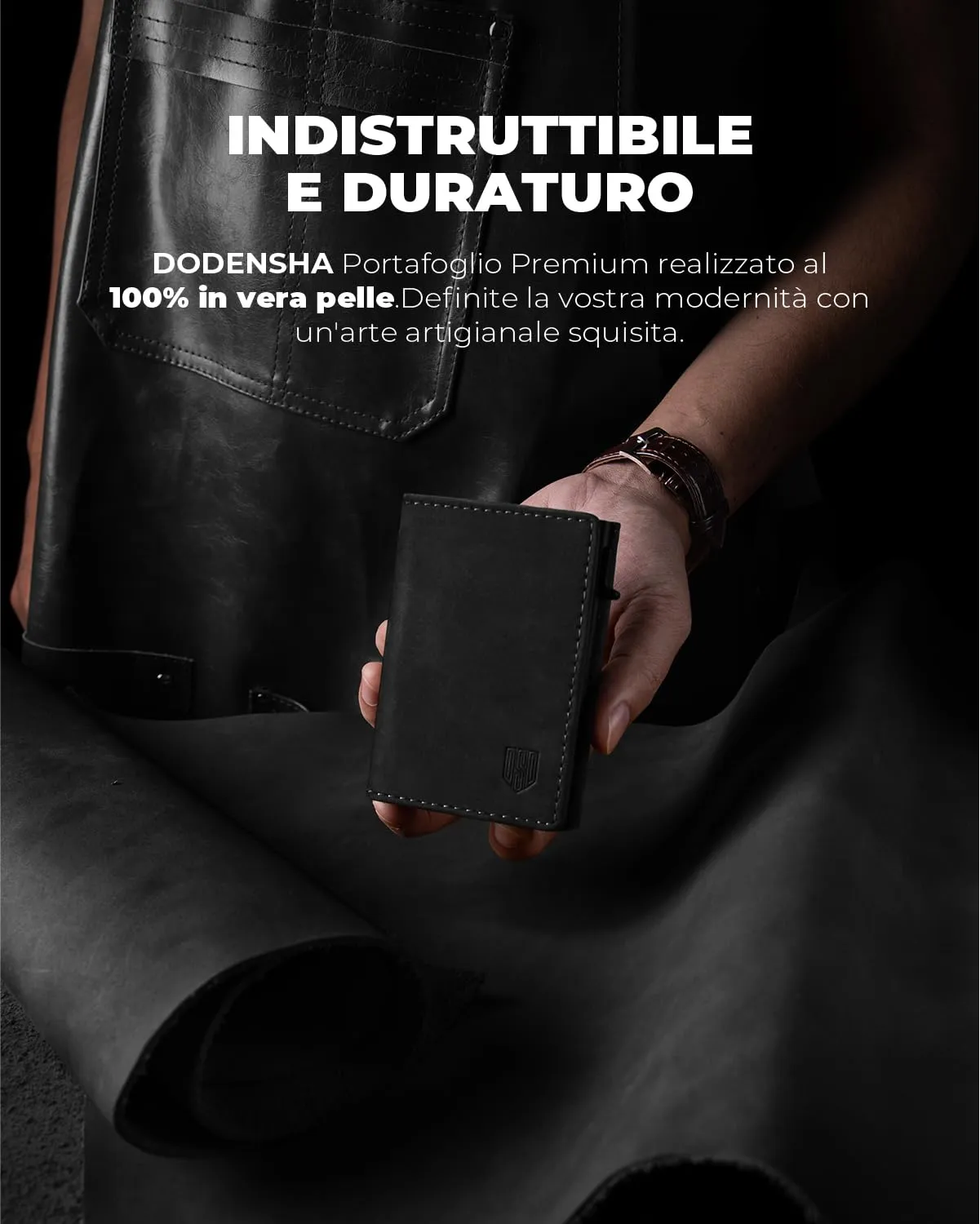 DODENSHA MagSnap Portafoglio Uomo Piccolo con Protezione RFID, Braun - immagine 4