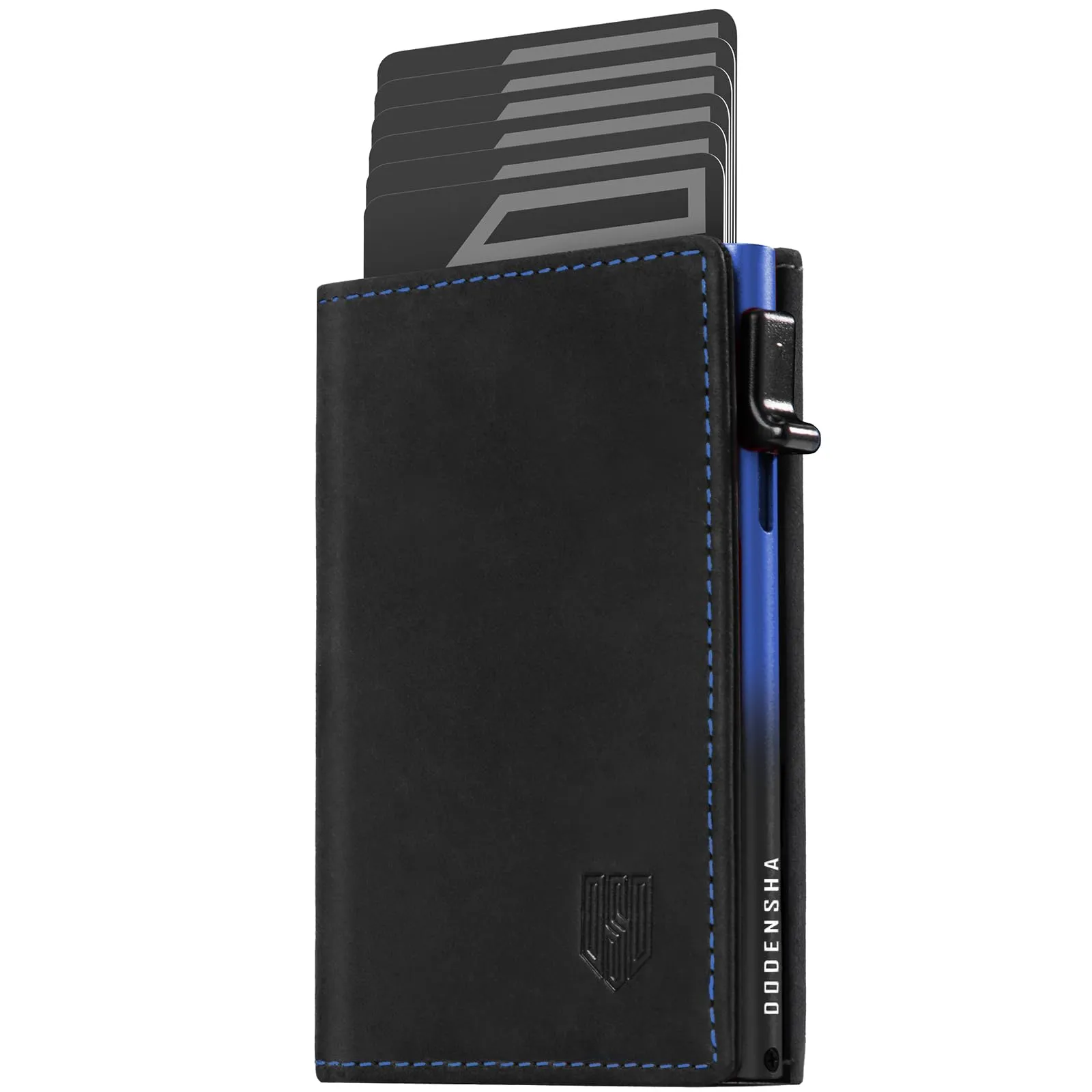 DODENSHA Portafoglio Uomo in Vera Pelle Marrone con Protezione RFID, Chiusura Magnetica, 12.5x10x3.5 cm - immagine 1