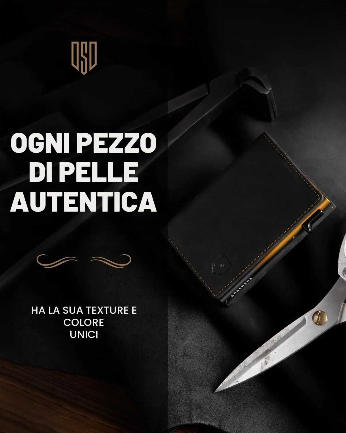 DODENSHA MagSnap Portafoglio da Uomo in Pelle con Scomparto Monete, Chiusura Magnetica e Protezione RFID (Giallo Nero) - immagine 7