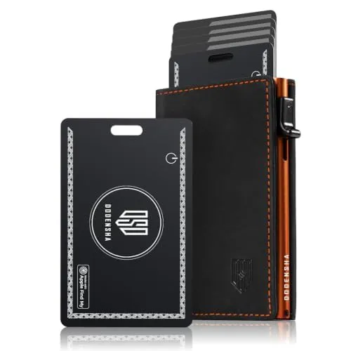 DODENSHA MagSnap Portafoglio sottile da uomo con scomparto per monete e porta carte di credito, chiusura magnetica e blocco RFID - immagine 1