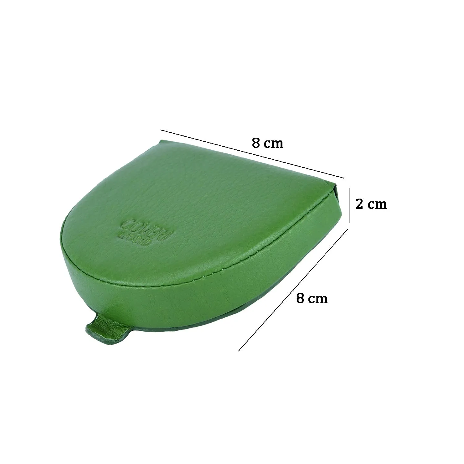 Coveri World Portamonete Tacco in Vera Pelle, Verde - immagine 5
