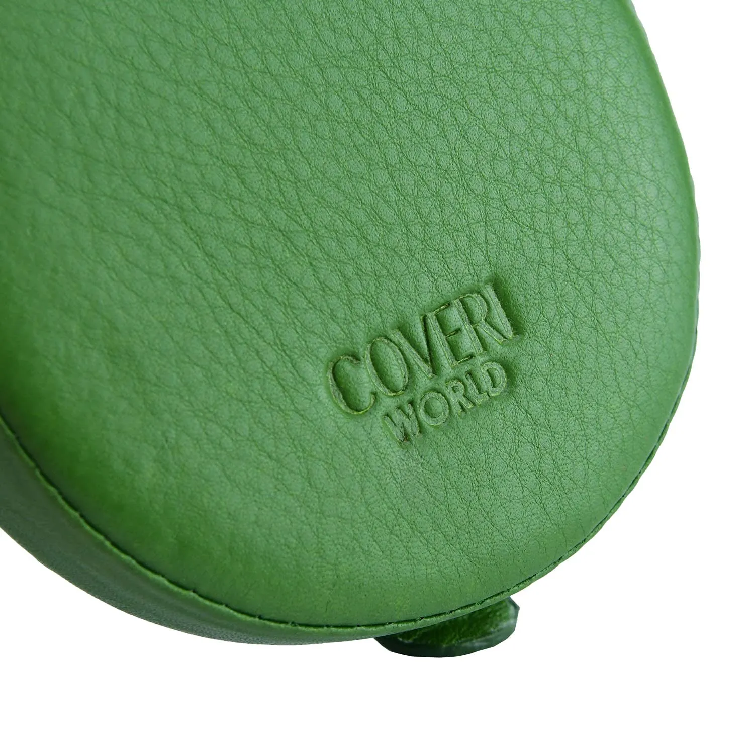 Coveri World Portamonete Tacco in Vera Pelle, Verde - immagine 6