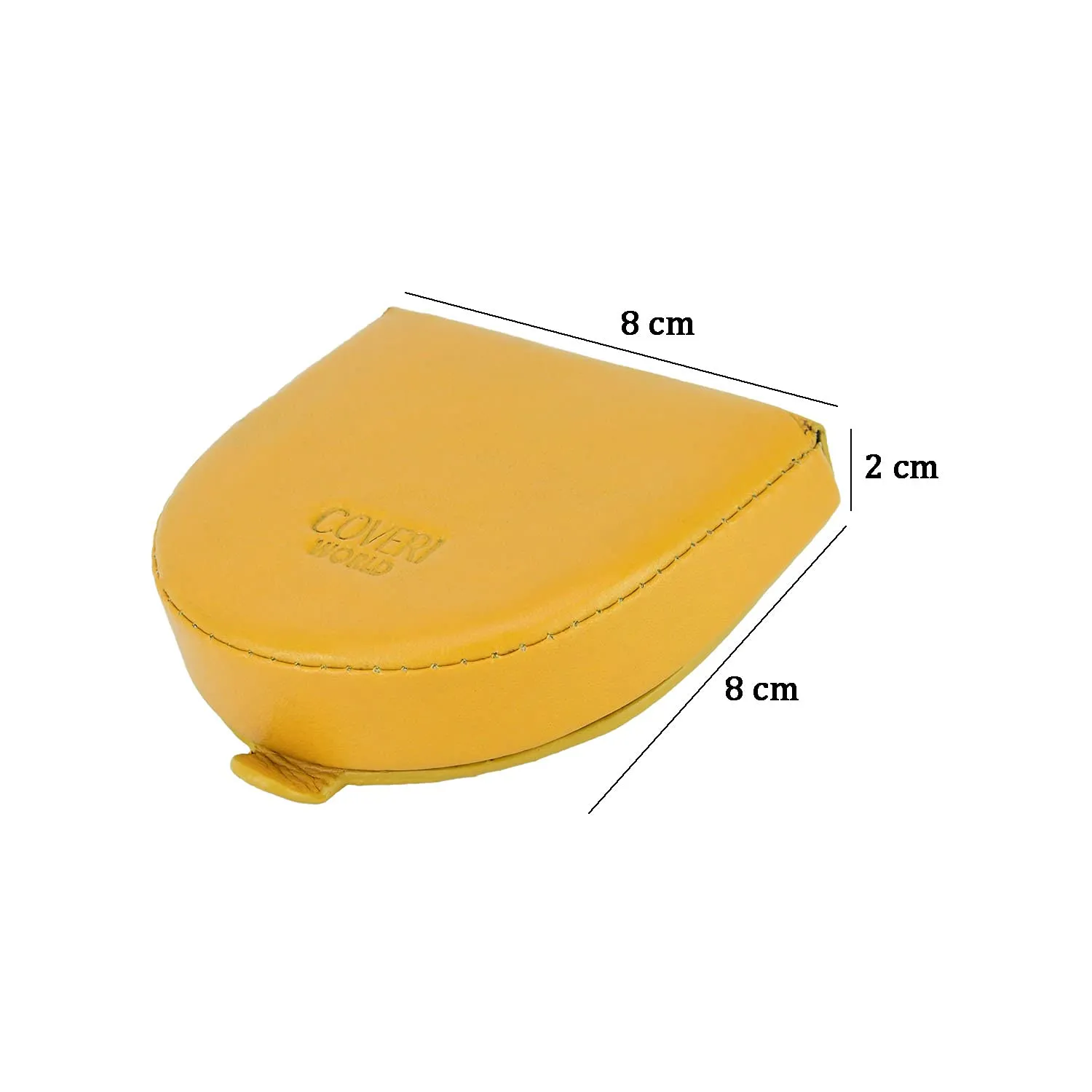 COVERI WORLD Portamonete Uomo in Vera Pelle, Giallo - immagine 5