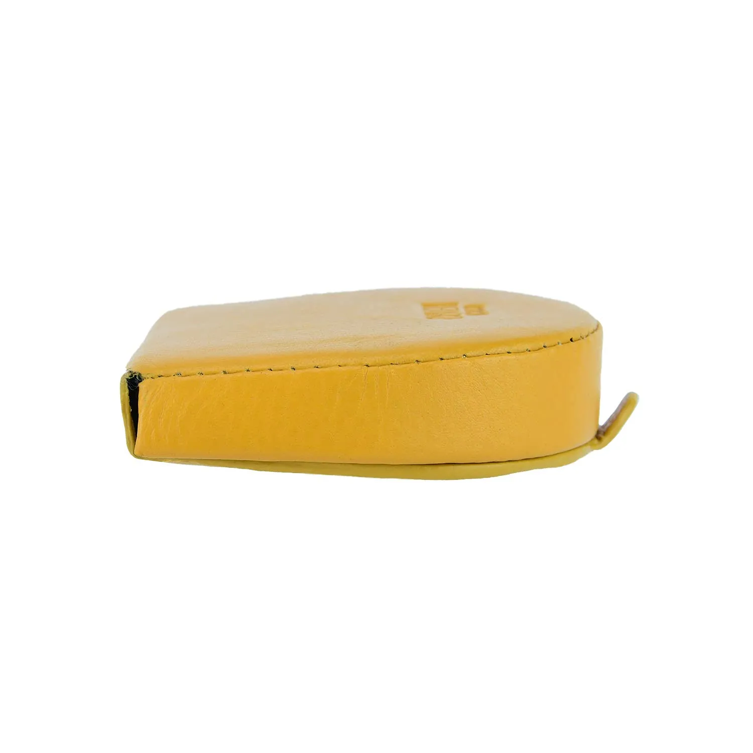 COVERI WORLD Portamonete Uomo in Vera Pelle, Giallo - immagine 8