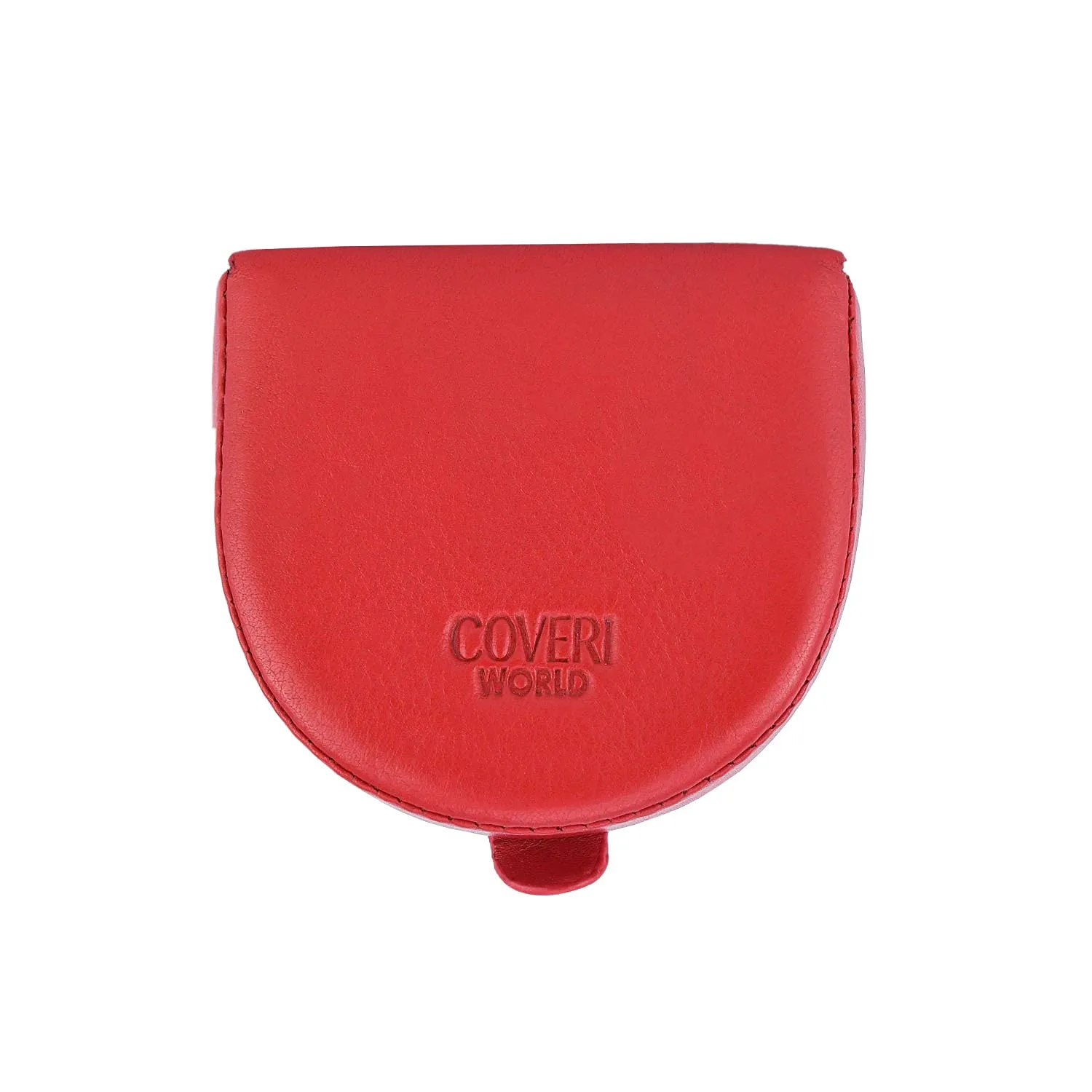 COVERI WORLD Portamonete Uomo in Vera Pelle, Rosso - immagine 1