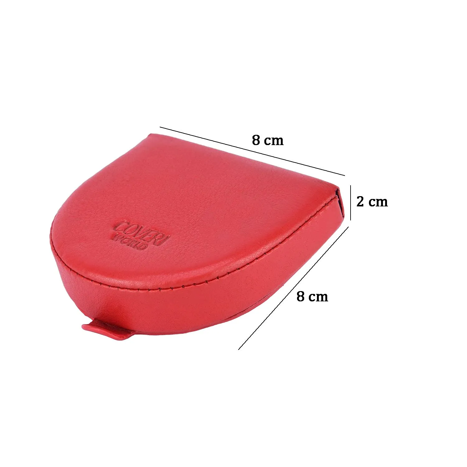 COVERI WORLD Portamonete Uomo in Vera Pelle, Rosso - immagine 5