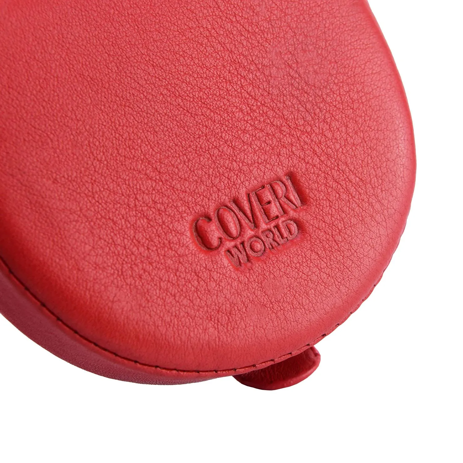 COVERI WORLD Portamonete Uomo in Vera Pelle, Rosso - immagine 6