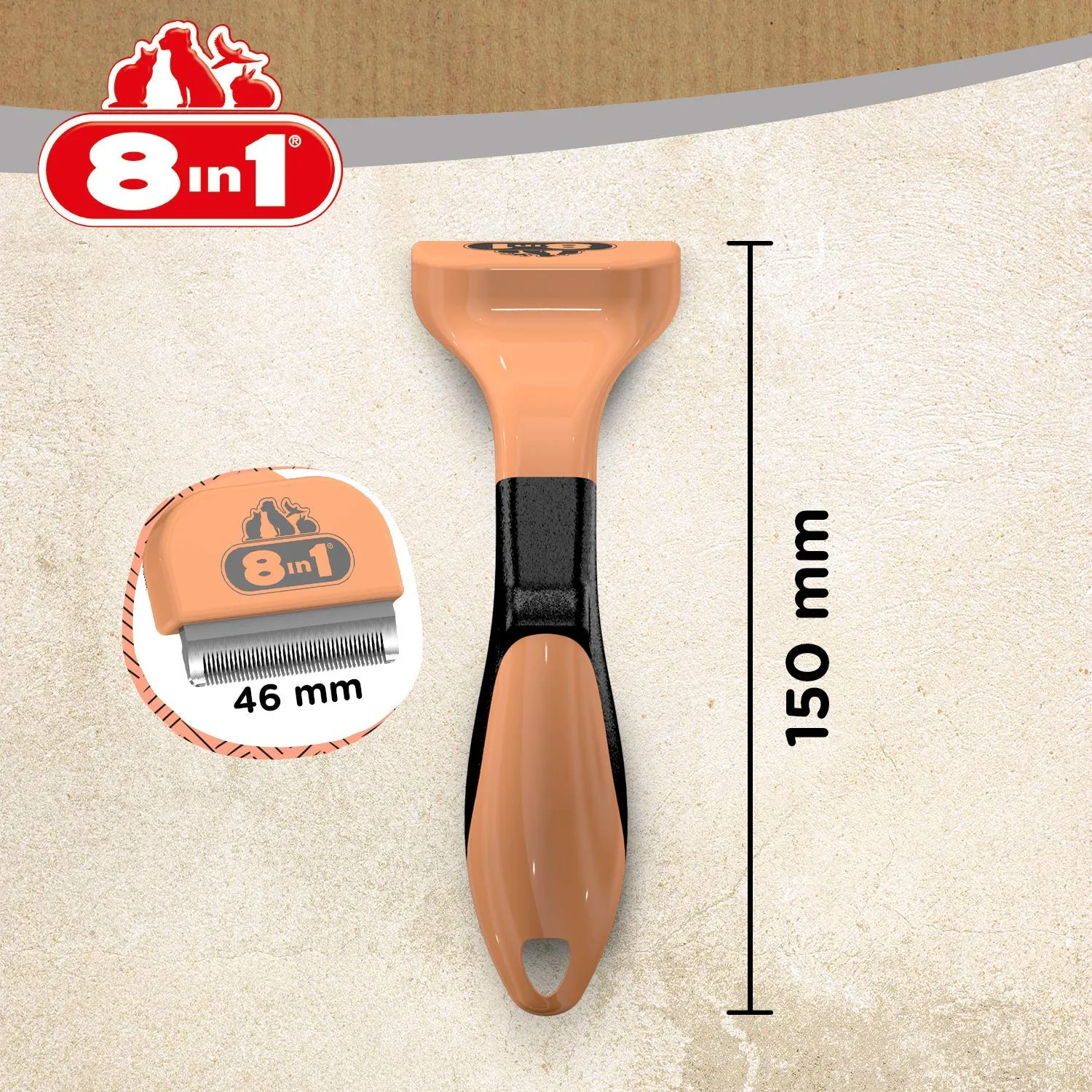 8in1 Coat DeShedder Spazzola sottopelo per gatti - immagine 5