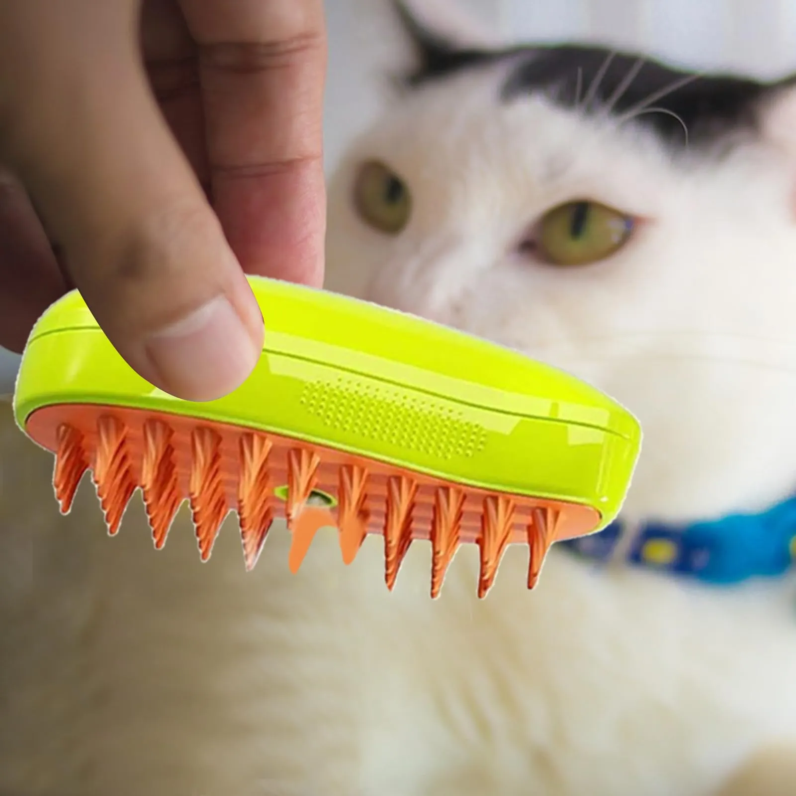 Limiar 3-in-1 Steamy Cat Brush, Self Cleaning Grooming Brush for Long Hair Cats - immagine 5
