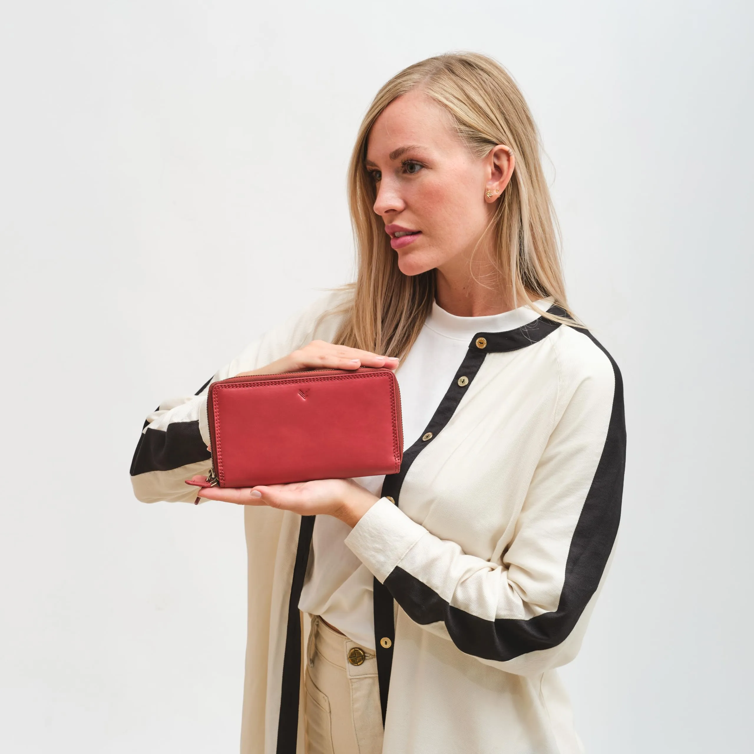 Lavalen Portafoglio Donna in Vera Pelle RFID con 30 Tasche e Doppia Cerniera, 12 x 20 cm - immagine 6