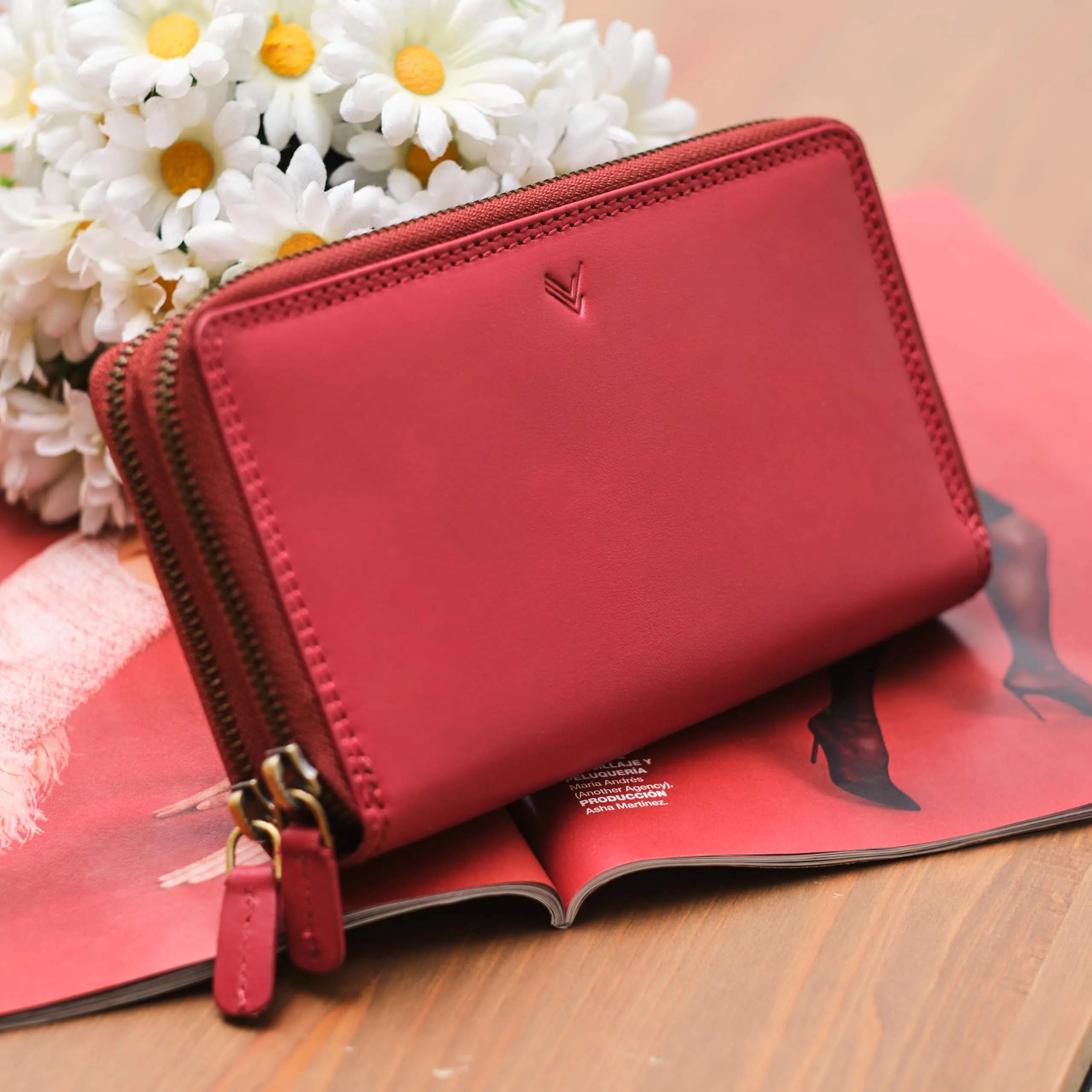 Lavalen Portafoglio Donna in Vera Pelle RFID con 30 Tasche e Doppia Cerniera, 12 x 20 cm - immagine 7