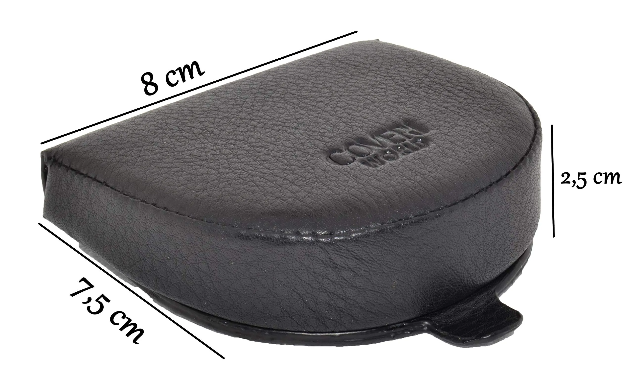 Coveri World Portamonete Uomo in Vera Pelle Nera con 2 Tasche e Chiusura a Incastro - immagine 4