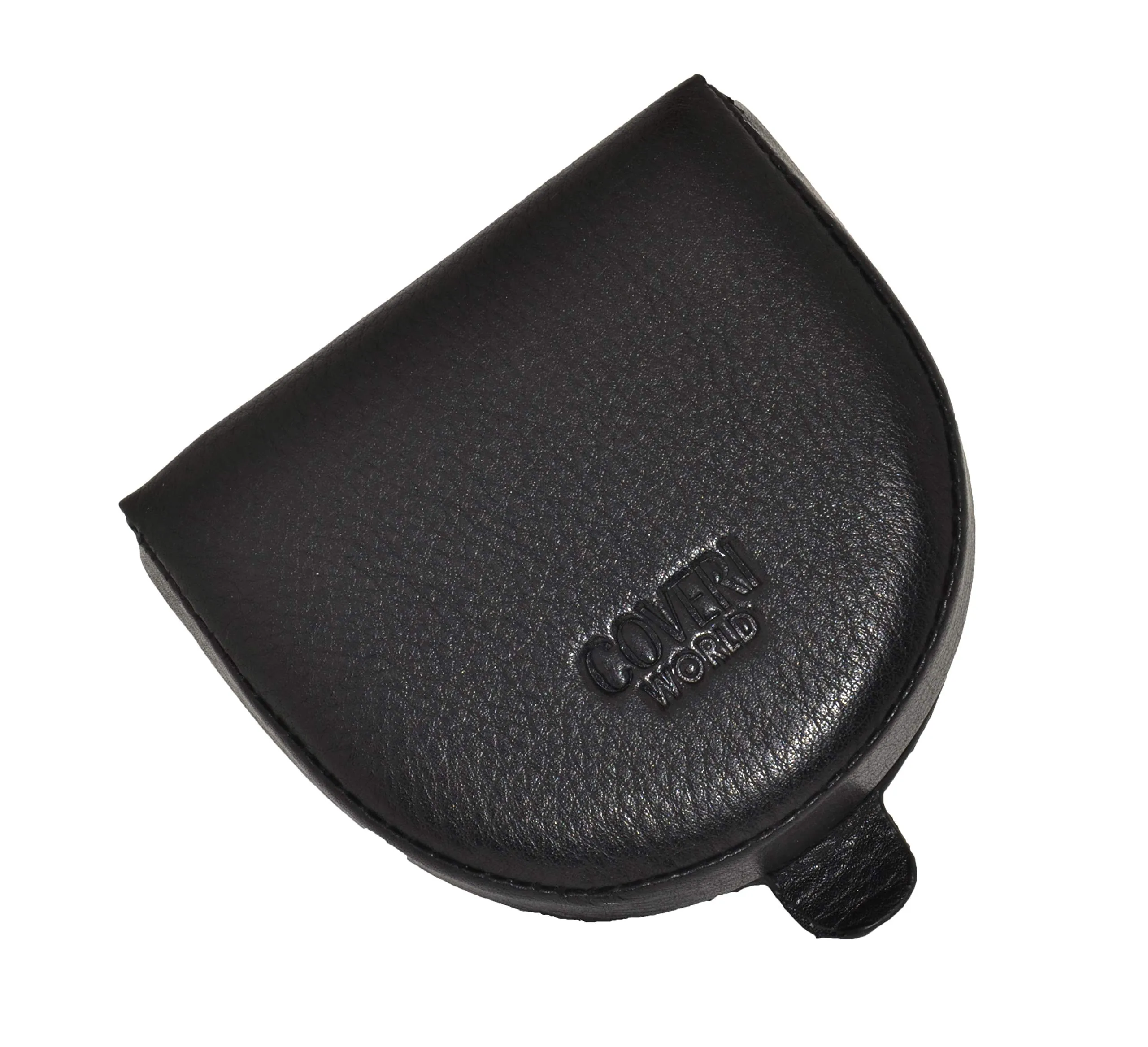 Coveri World Portamonete Uomo in Vera Pelle Nera con 2 Tasche e Chiusura a Incastro - immagine 8