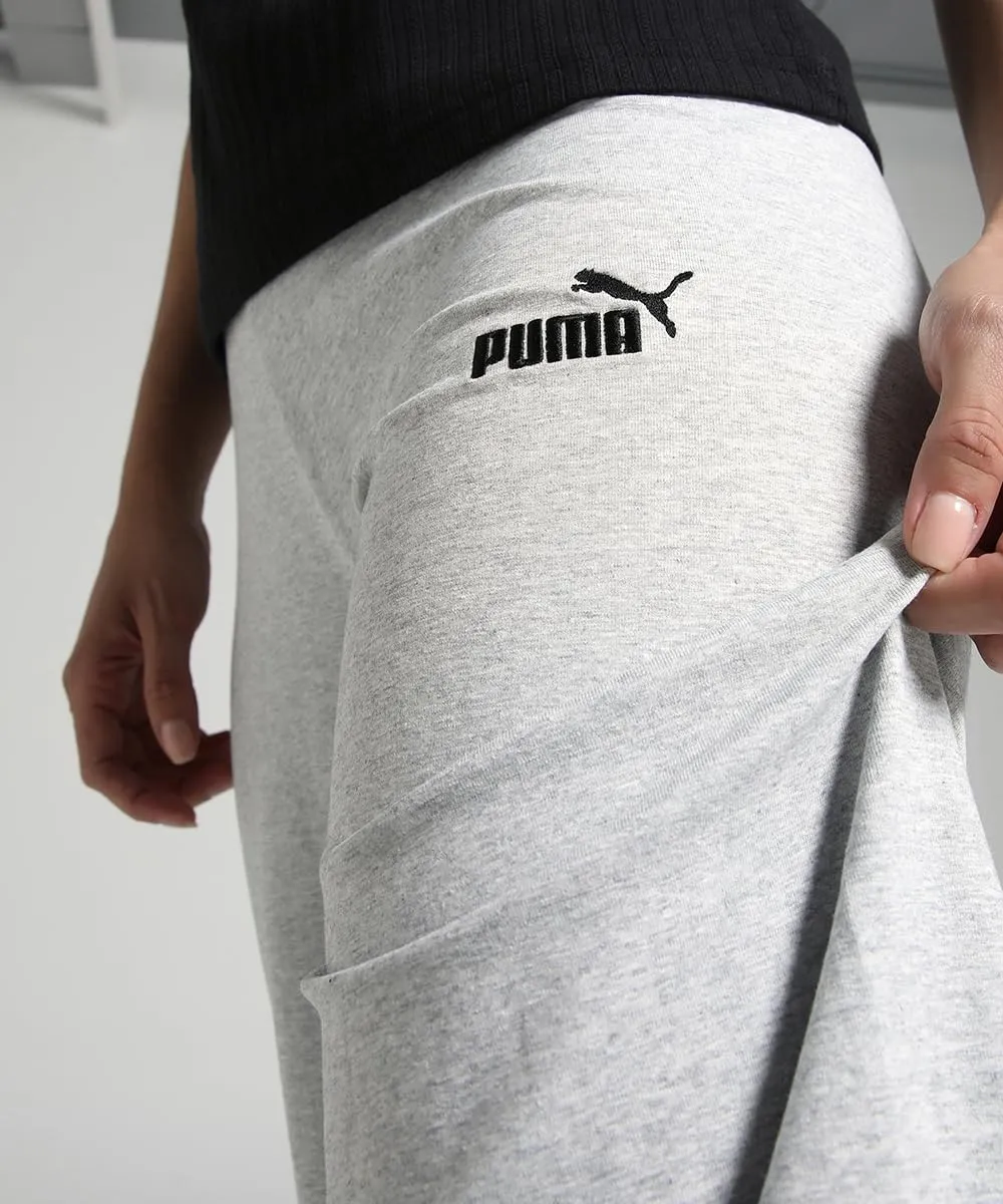 PUMA ESS Small No. 1 Logo Leggings Donna a Vita Alta, Grigio Chiaro, M - immagine 3