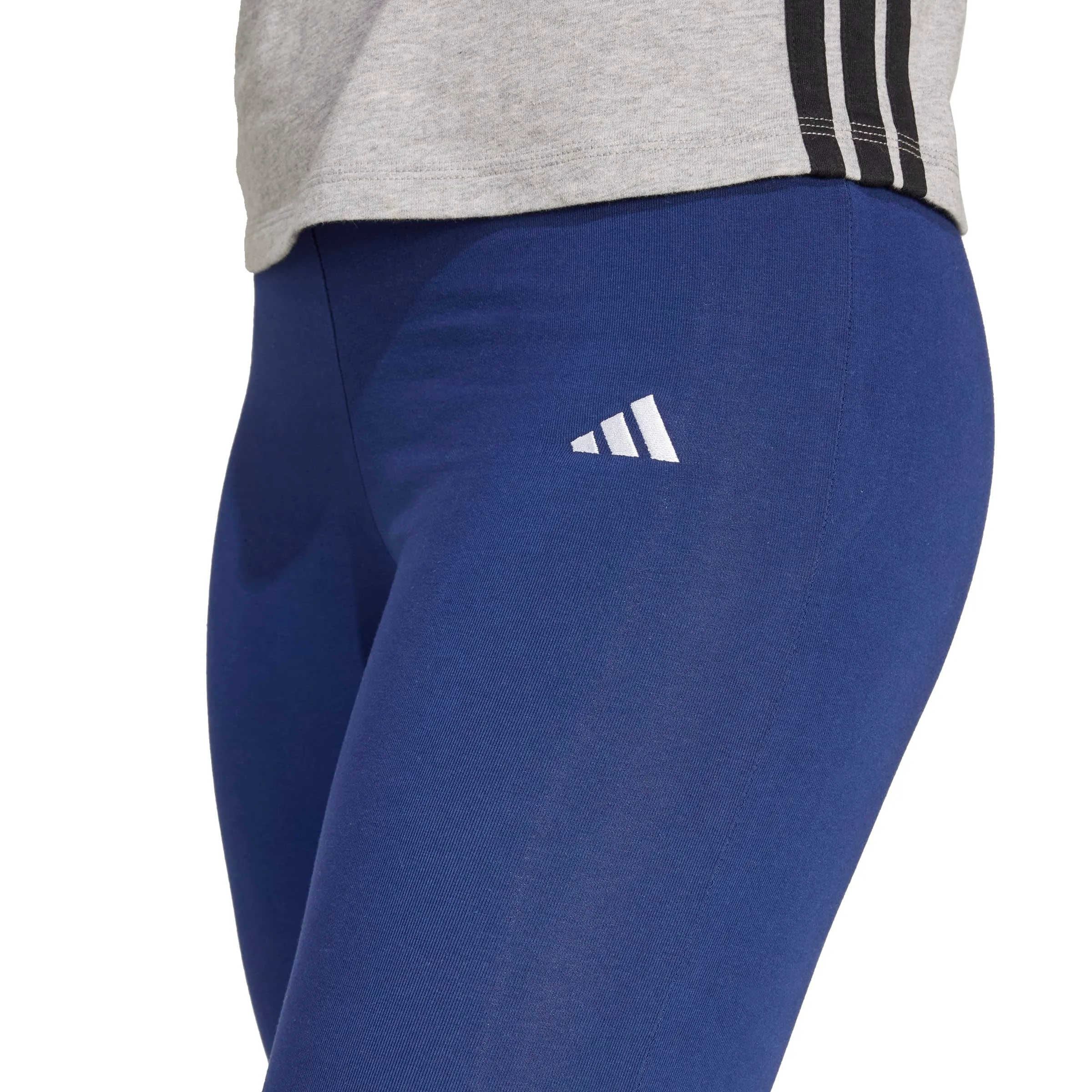 adidas Donna Essentials Small Logo Flared Leggings Tights, Dark Blue/White, XXL - immagine 4