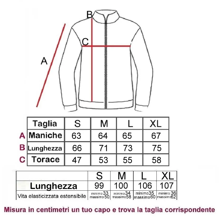 GX GARGIX Tuta Donna Invernale Felpata Navy L - immagine 3