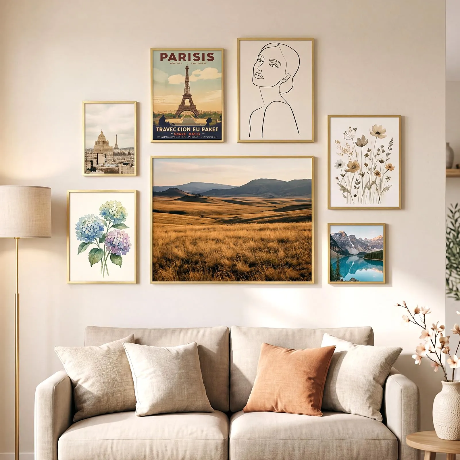 Ditwis Cornice in Alluminio 30x45 cm, Oro - immagine 5