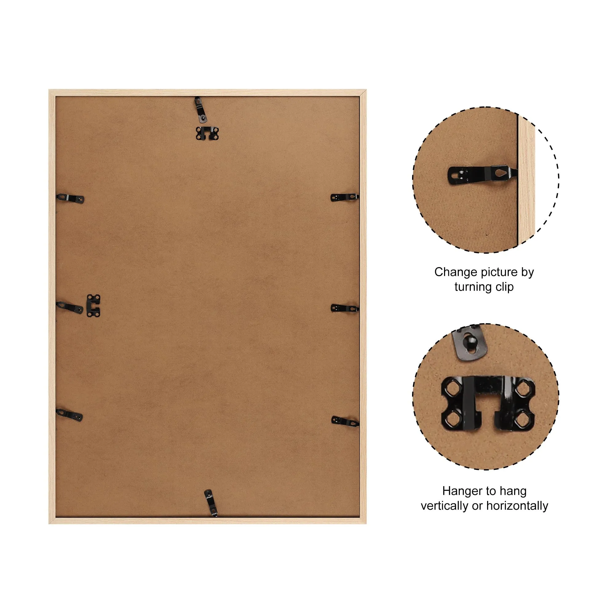 Ditwis Cornice in Alluminio 50x75 cm, Color Naturale - immagine 3