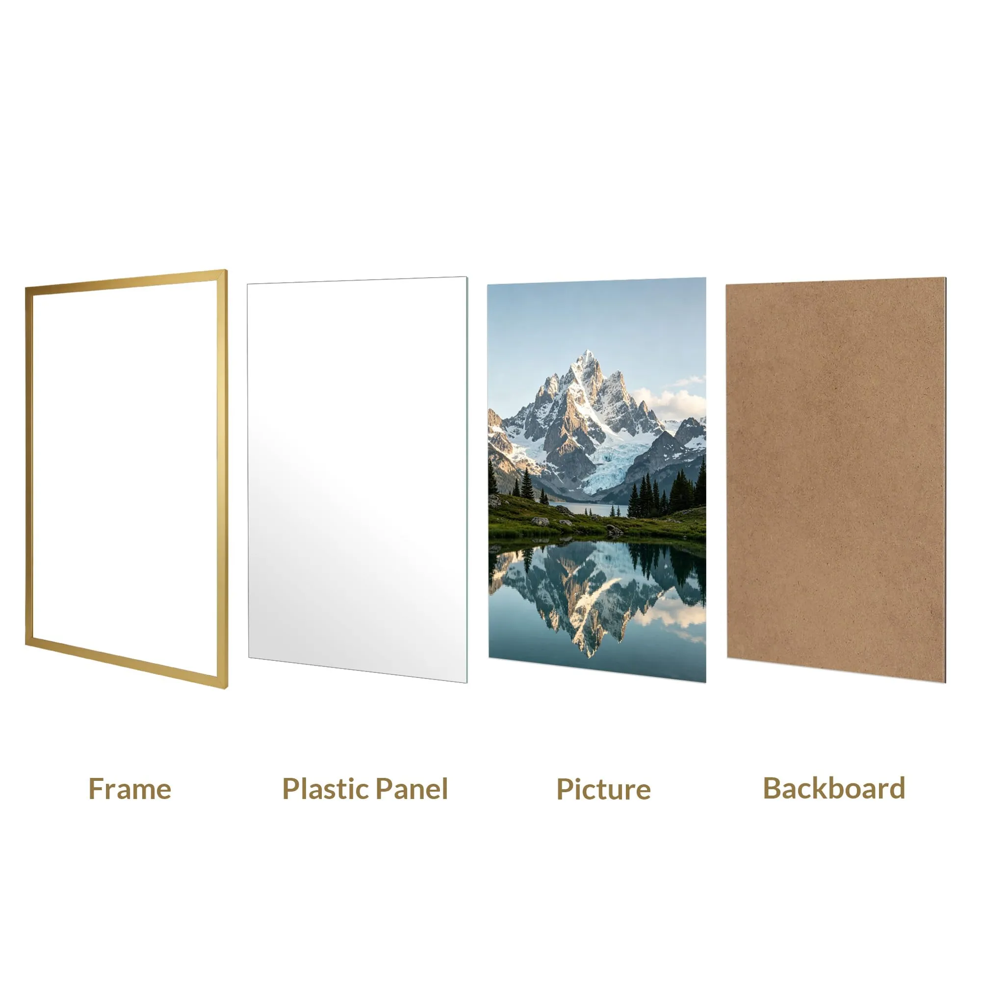 Ditwis Cornice A2 in Alluminio, 42x59,4 cm, Oro - immagine 3