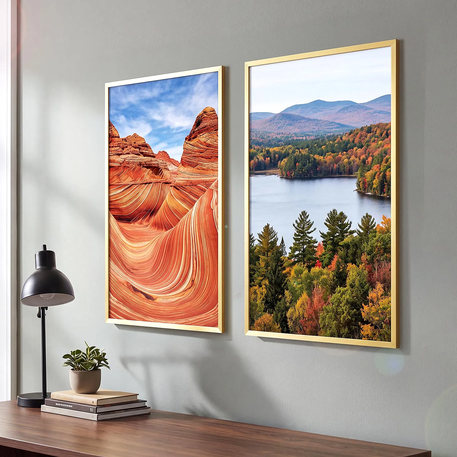Ditwis Cornice in Alluminio 60x90 cm, Oro - immagine 6