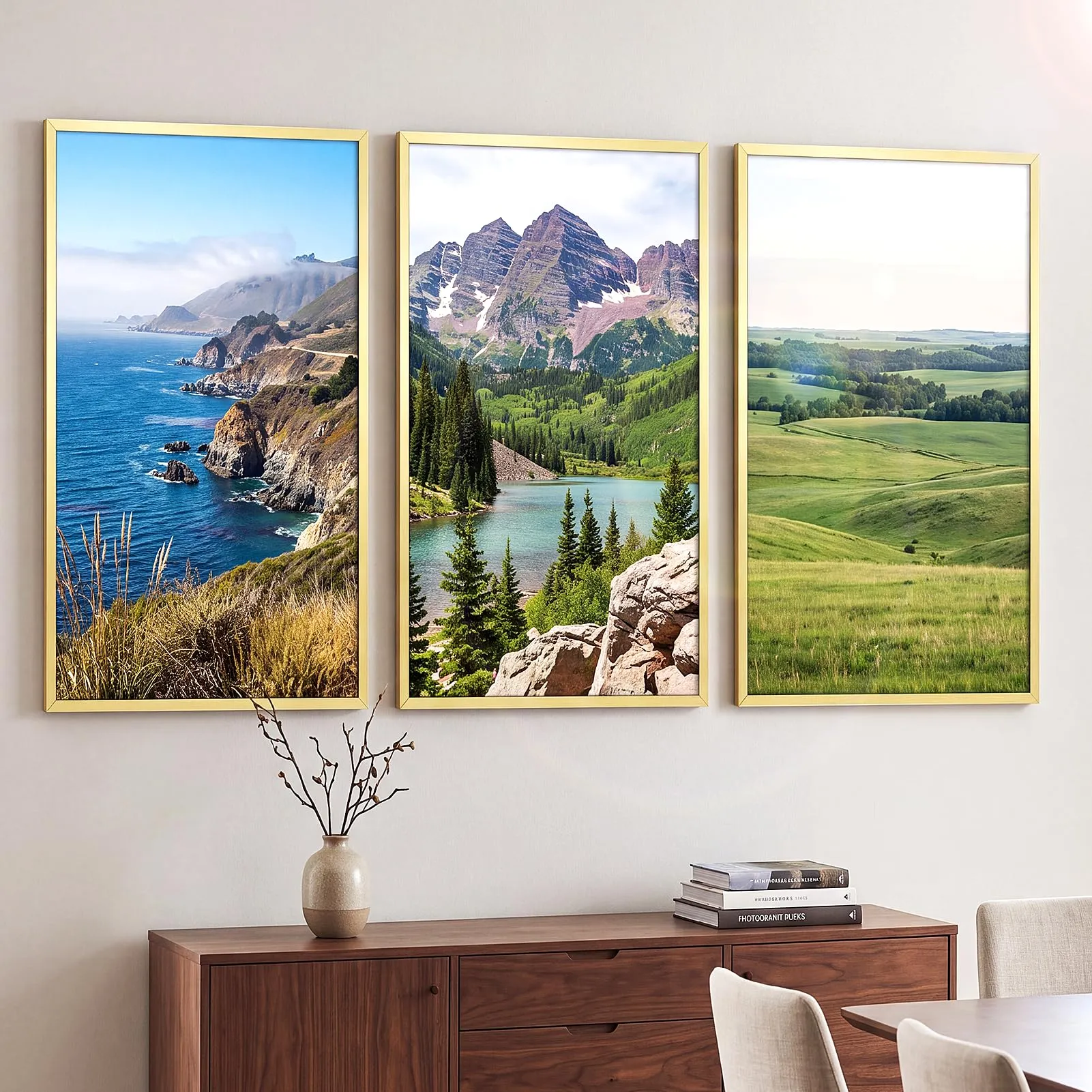 Ditwis Cornice in Alluminio 60x90 cm, Oro - immagine 7