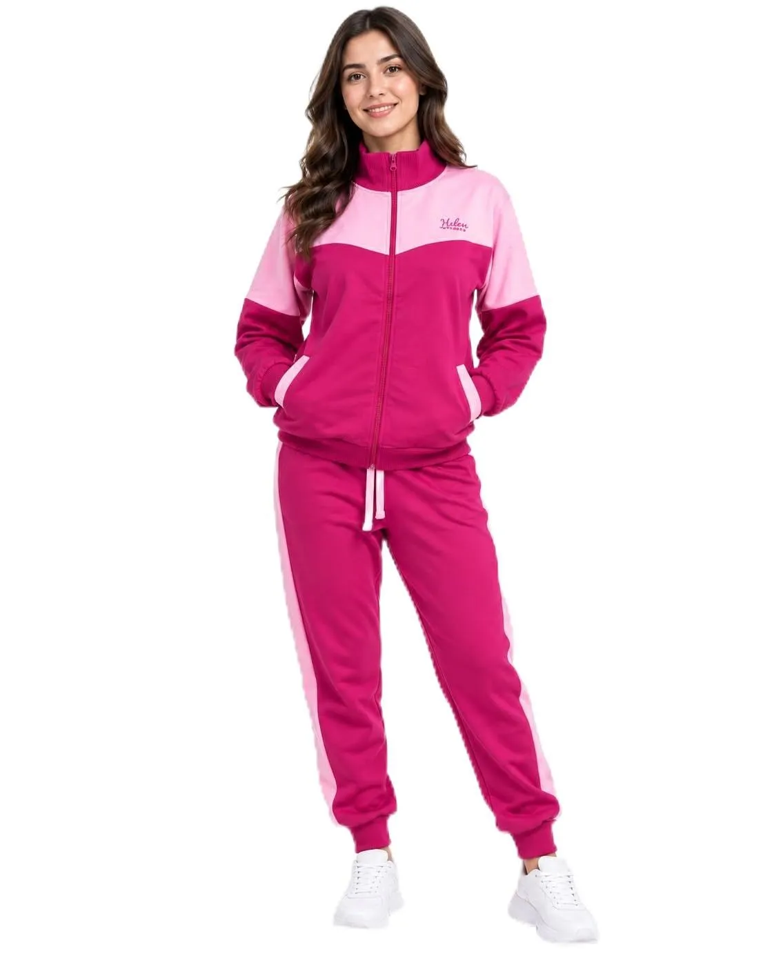 GX GARGIX Tuta Donna Invernale 2 Pezzi in Cotone, Felpa con Zip e Pantaloni Jogger - immagine 1