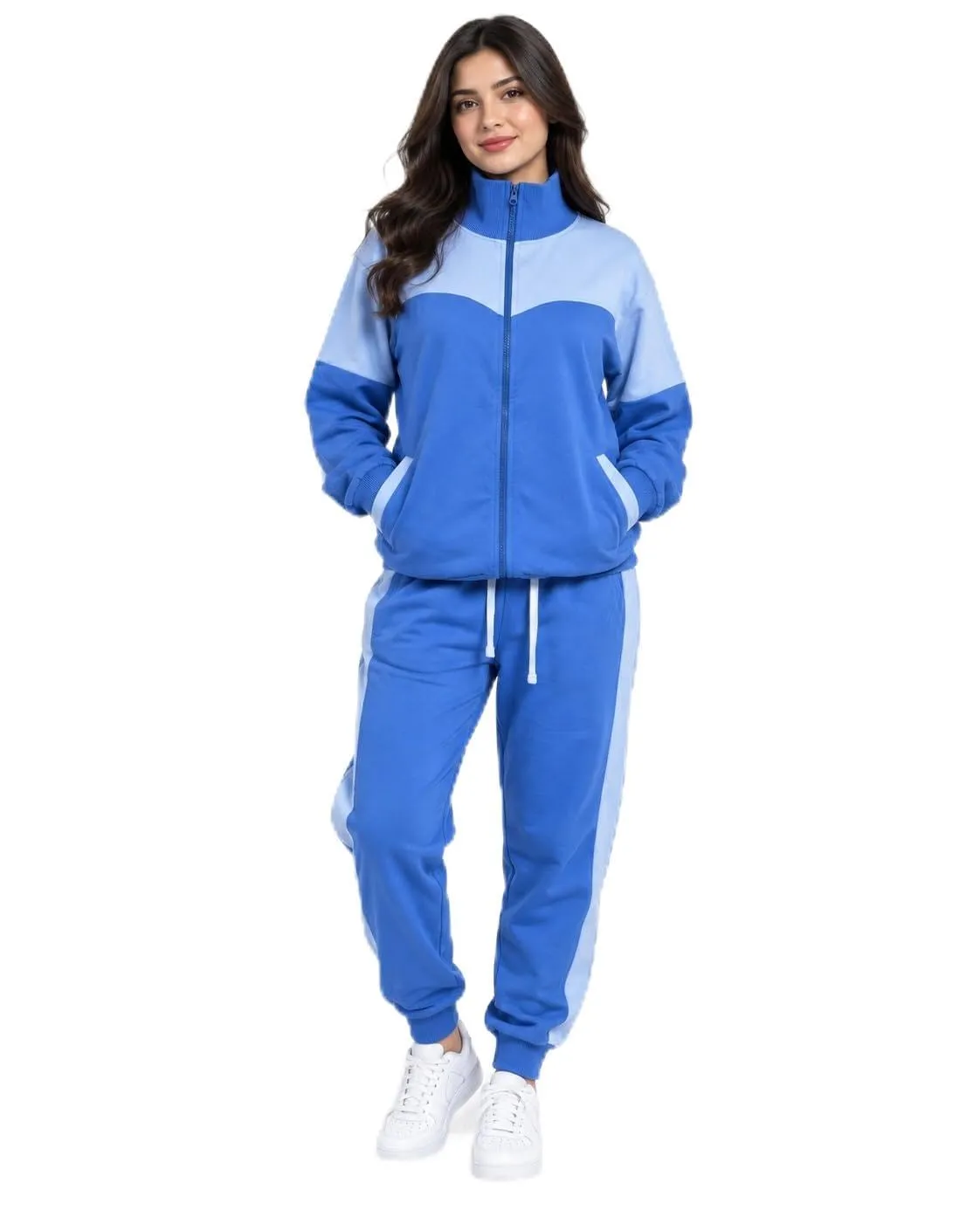 GX GARGIX Tuta Donna Invernale 2 Pezzi in Cotone, Felpa con Zip e Pantaloni Jogger - immagine 1